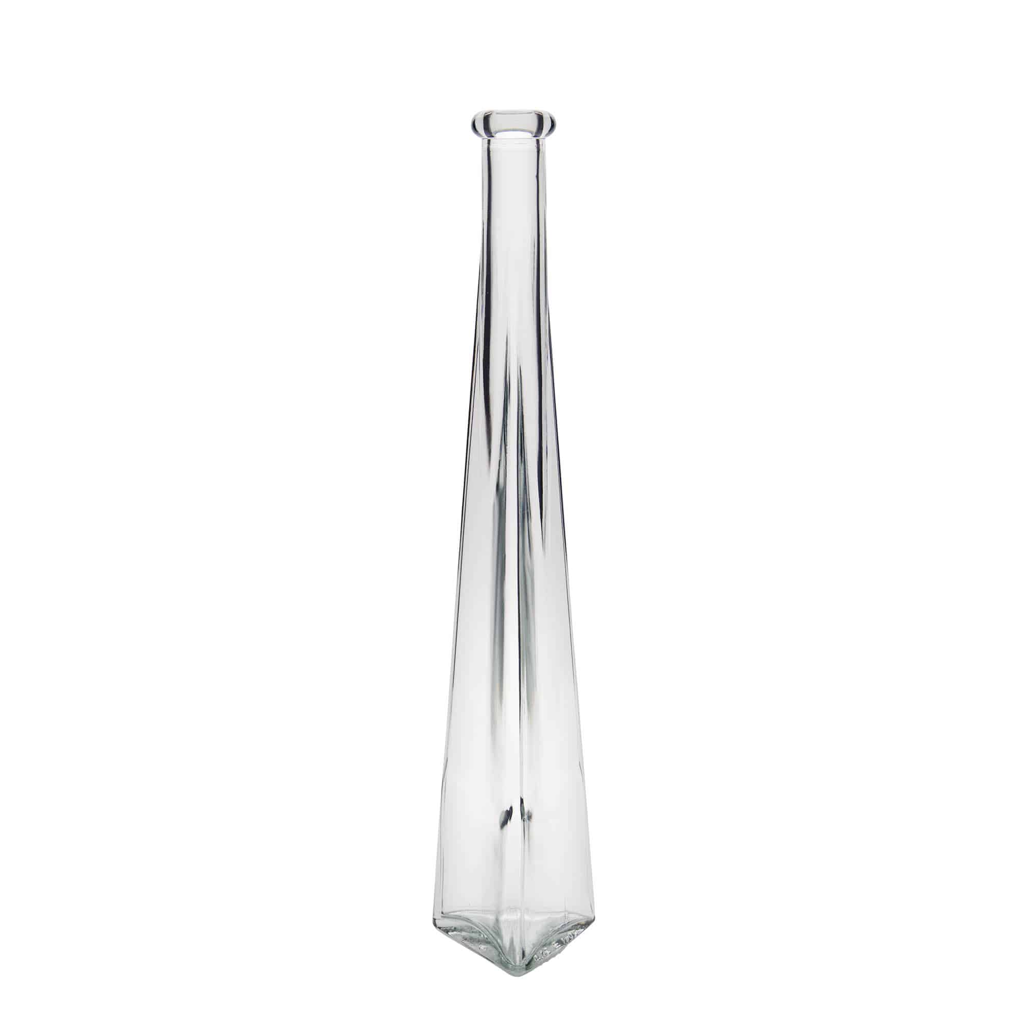 Botella de vidrio de 200 ml 'Dama Triangolore', triangular, boca: corcho