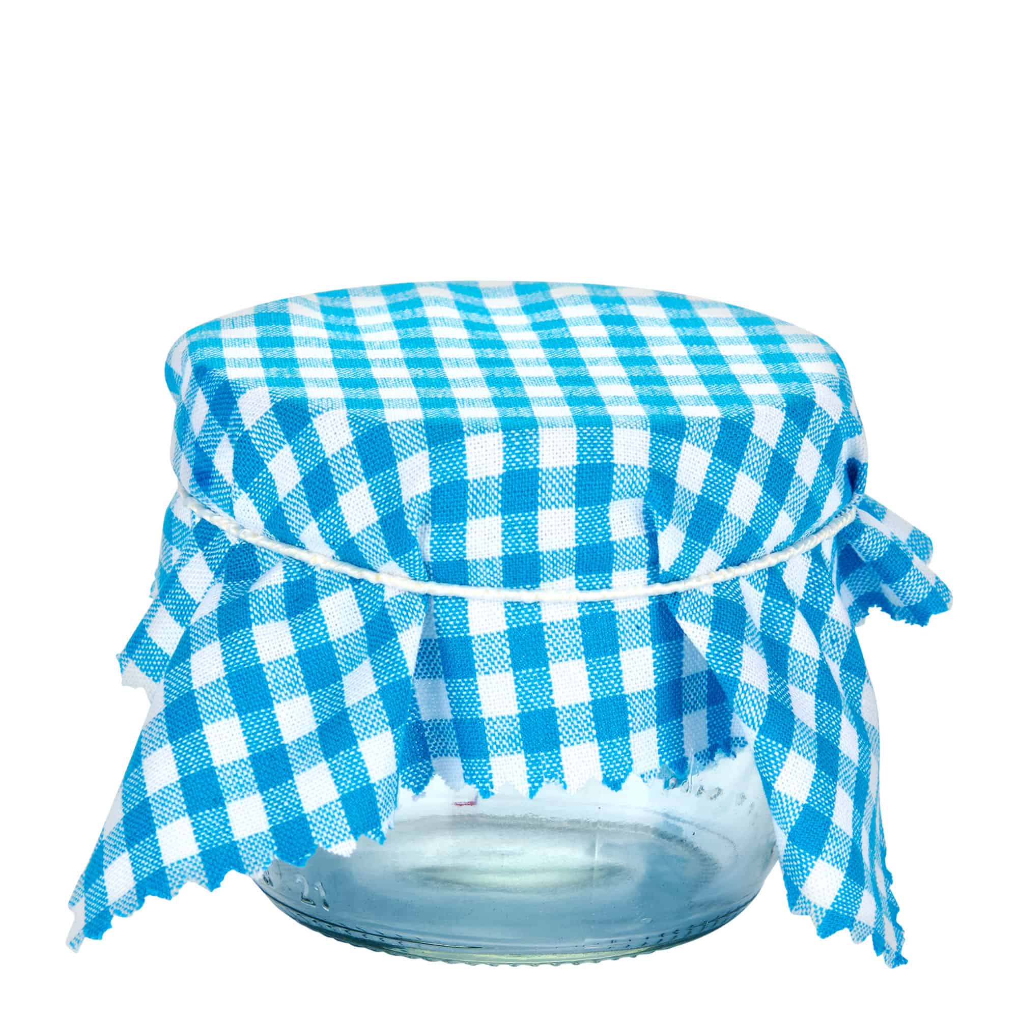 Mantelito de tela a cuadros 15x15, cuadrado, textil, azul, boca: TO58-TO82