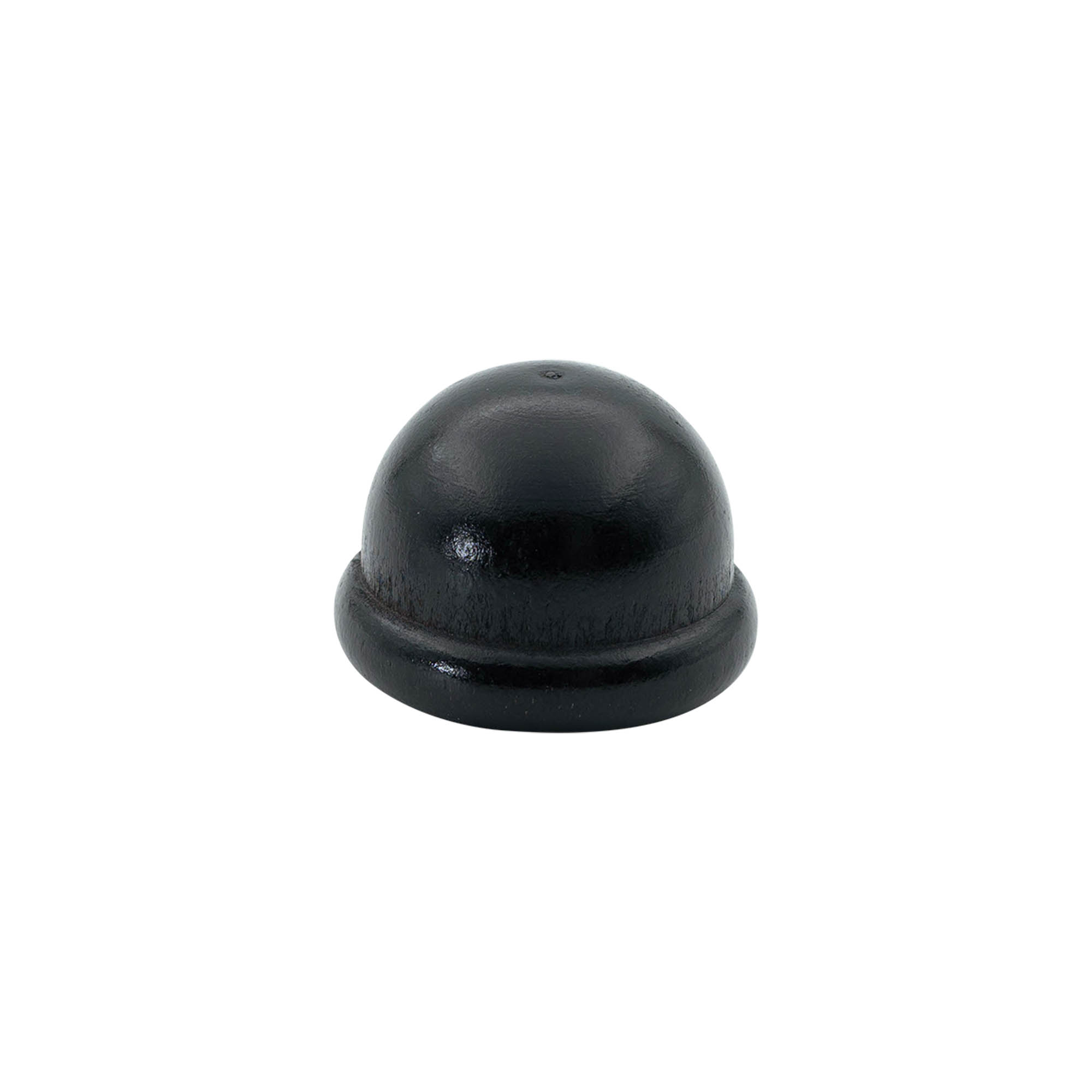 Tapón de corcho con asa 19 mm "Melón", madera/PE, negro, para boca: corcho Tapón de corcho con asa 19 mm "Melón", madera/PE, negro, para boca: corcho
