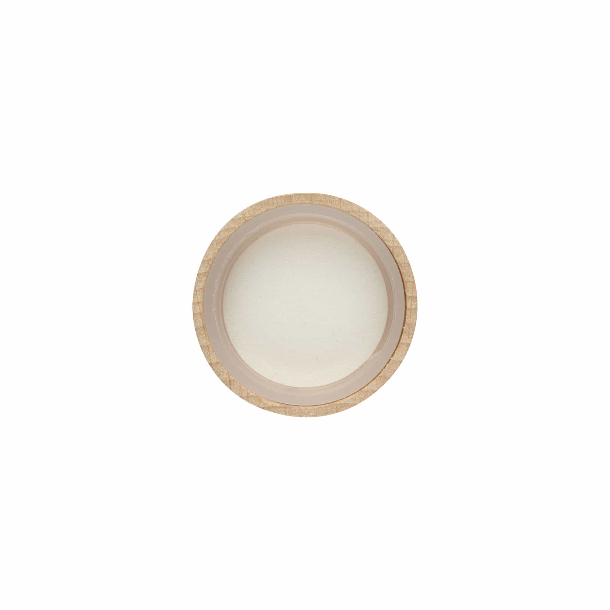 Tapón de rosca, madera, beige, para boca: GPI 28/400 Tapón de rosca, madera, beige, para boca: GPI 28/400