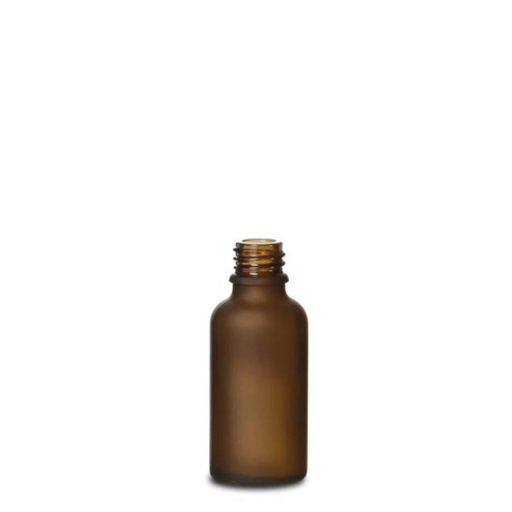 Frasco medicinal 30ml, vidrio, marrón esmerilado, boca: DIN 18 Frasco medicinal 30ml, vidrio, marrón esmerilado, boca: DIN 18