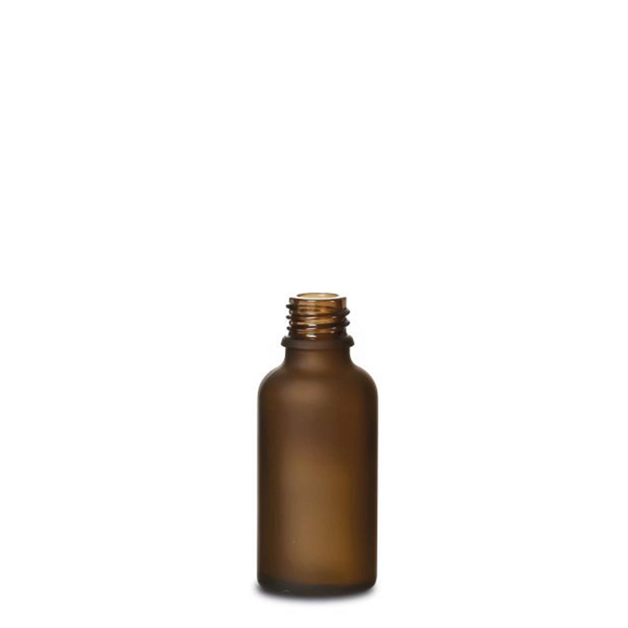 30 ml frasco medicinal, vidrio, marrón esmerilado, boca: DIN 18