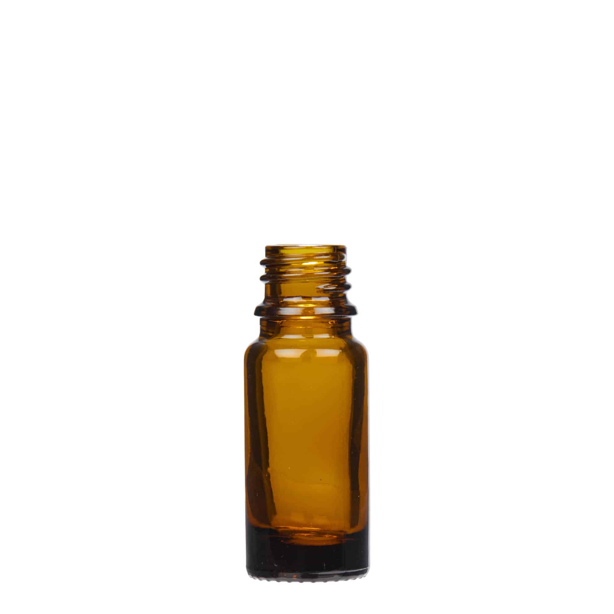Frasco cuentagotas de 10 ml para medicina, vidrio, marrón, boca: DIN 18
