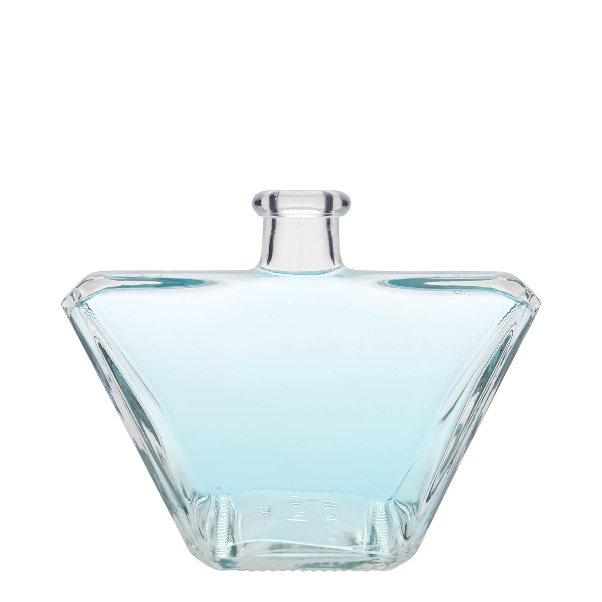 Botella de vidrio 'Charly' de 500 ml, rectangular, boca: corcho