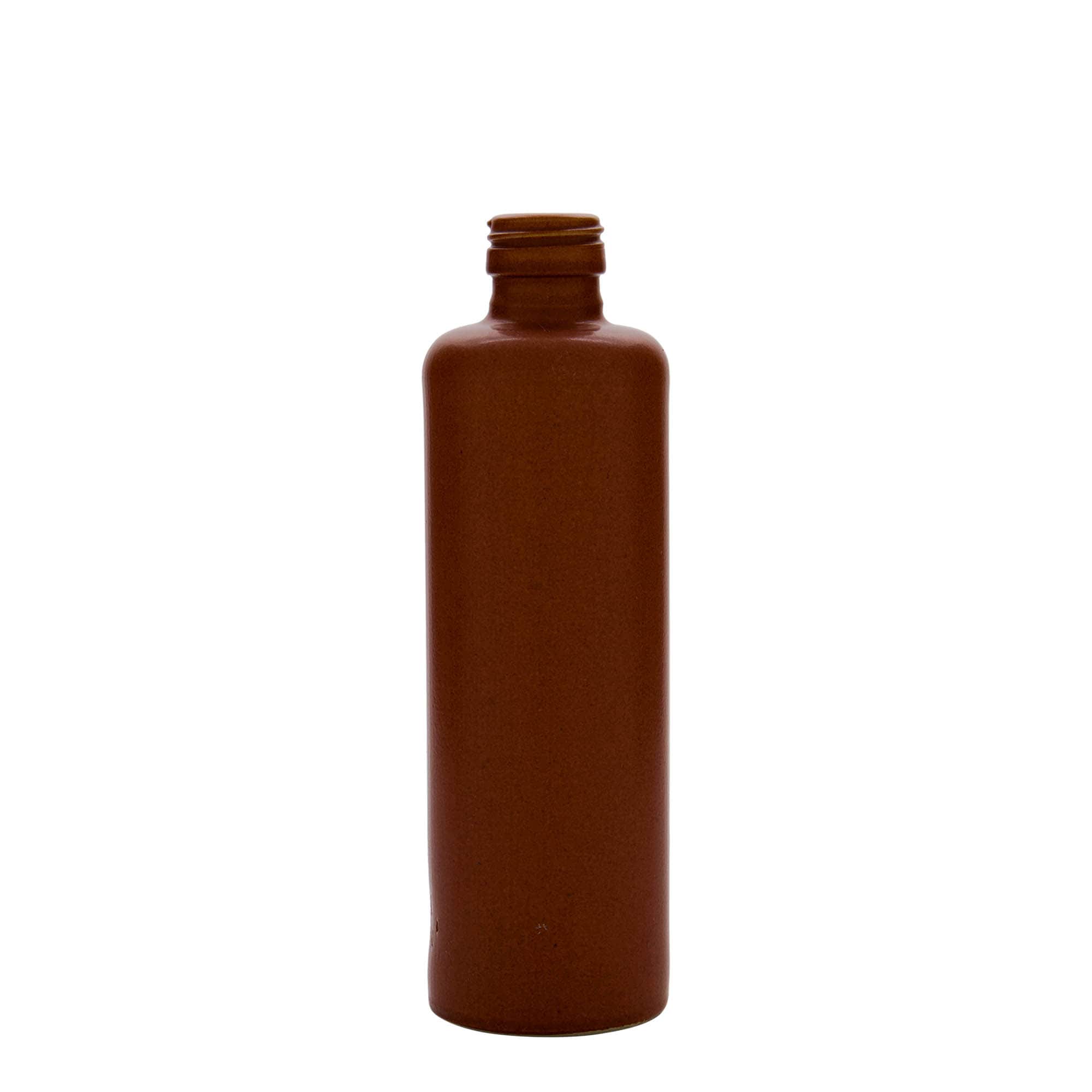 Jarra de gres de 350 ml, gres, rojo-marrón, boca: PP 31,5