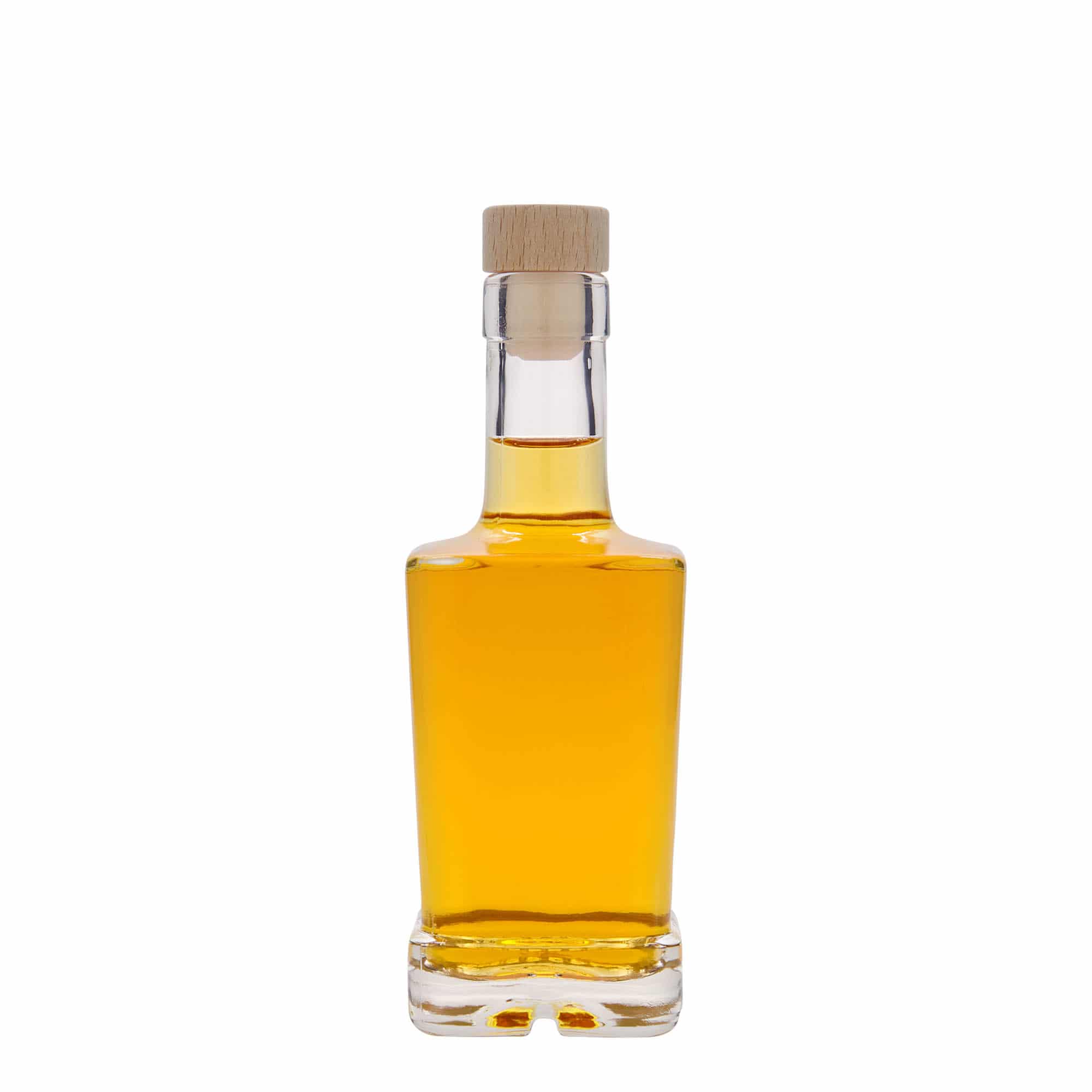 Botella de vidrio de 250 ml «Rene», cuadrada, boca: corcho