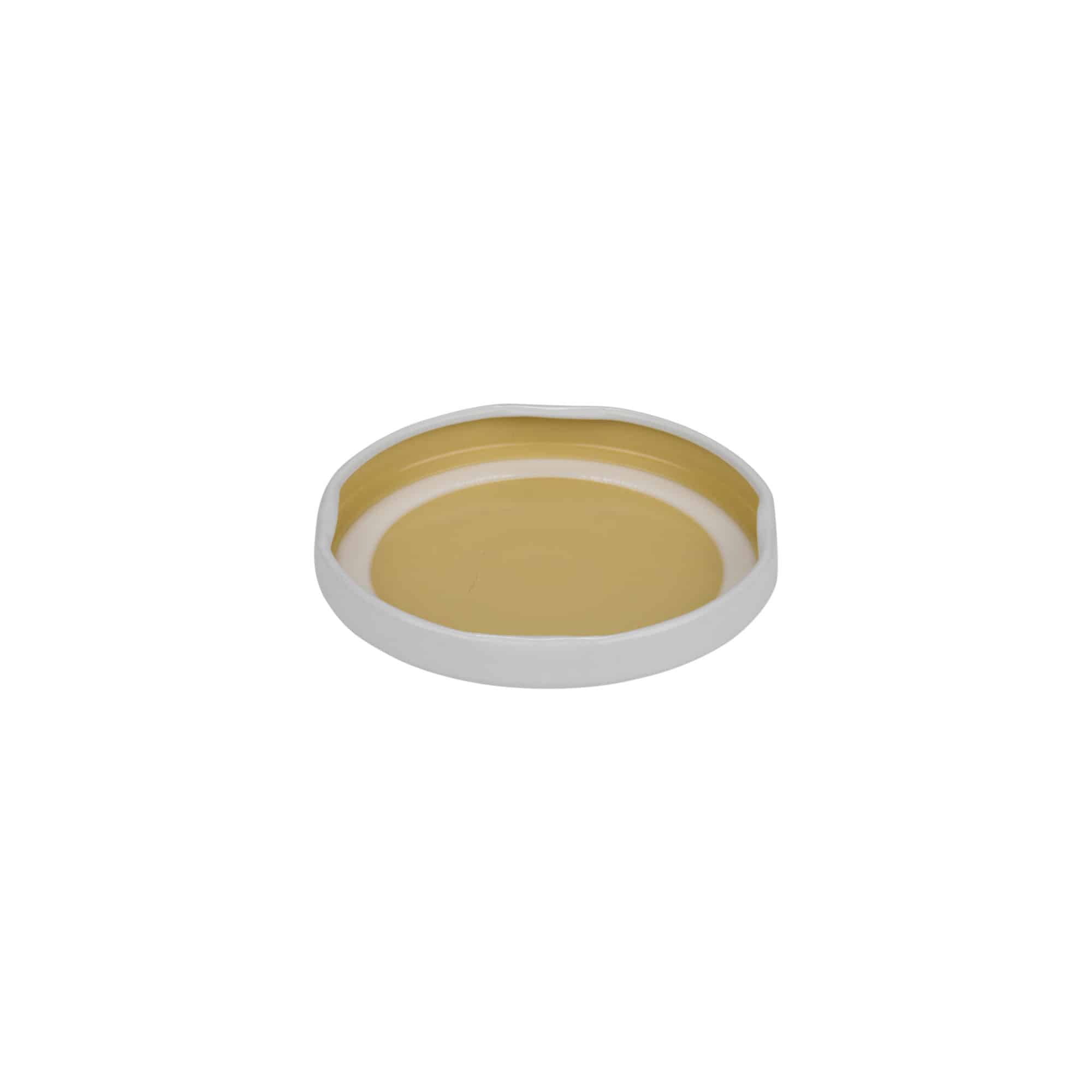 Tapa Twist-Off, hojalata, blanco, para boca: TO 63
