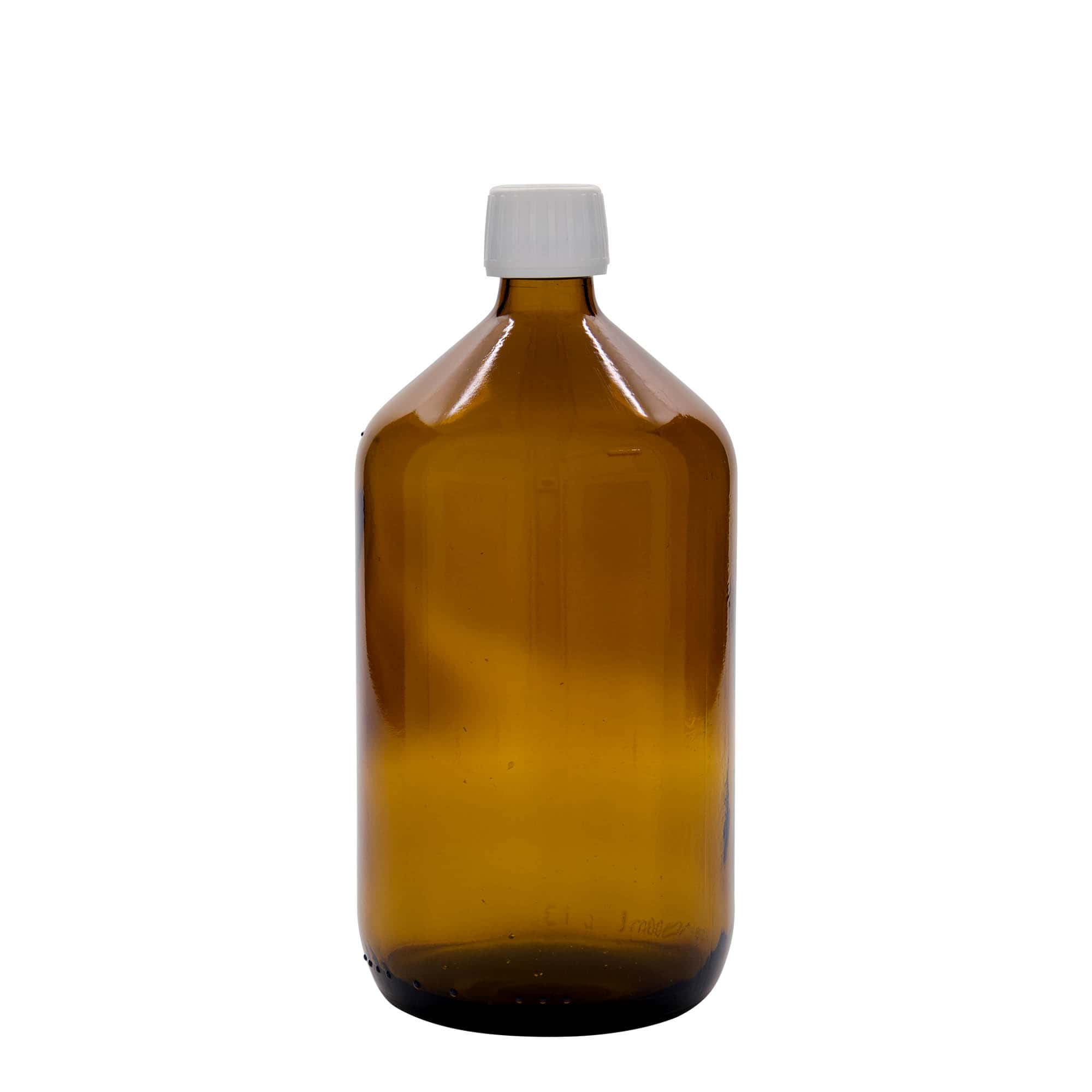 1.000 ml botella médica, marrón, vidrio, boca: PP 28
