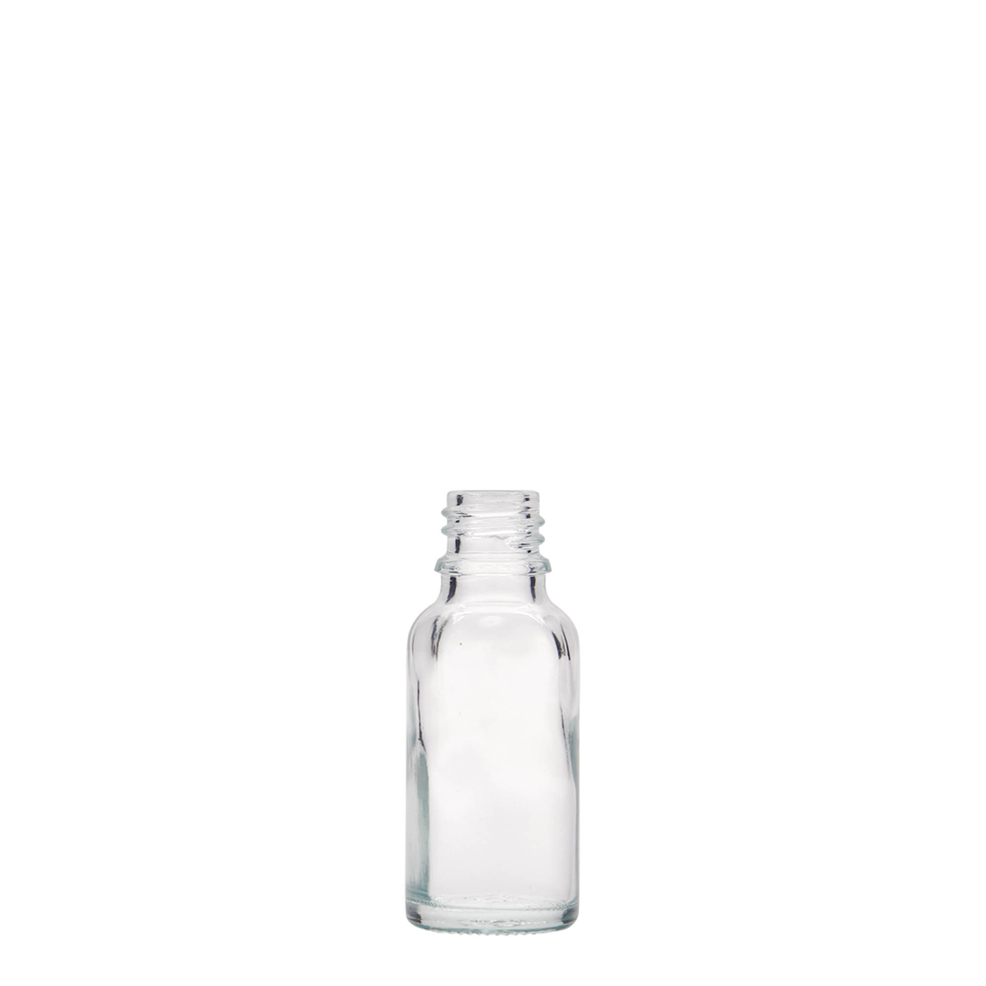 Frasco medicinal de 20 ml, vidrio, boca: DIN 18 Frasco medicinal de 20 ml, vidrio, boca: DIN 18