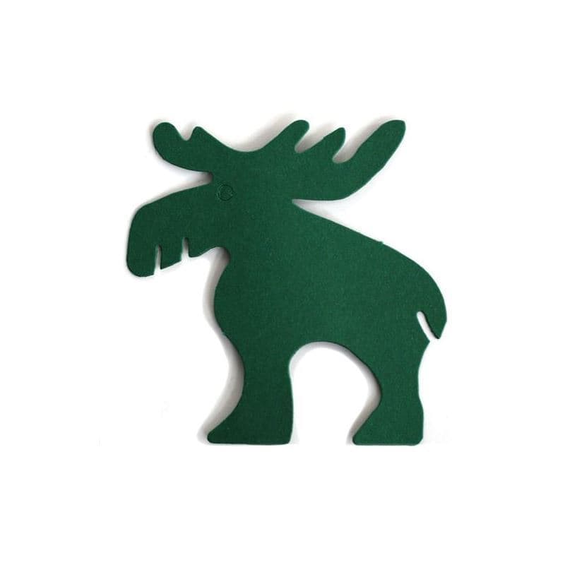 Etiqueta colgante con forma de reno, verde