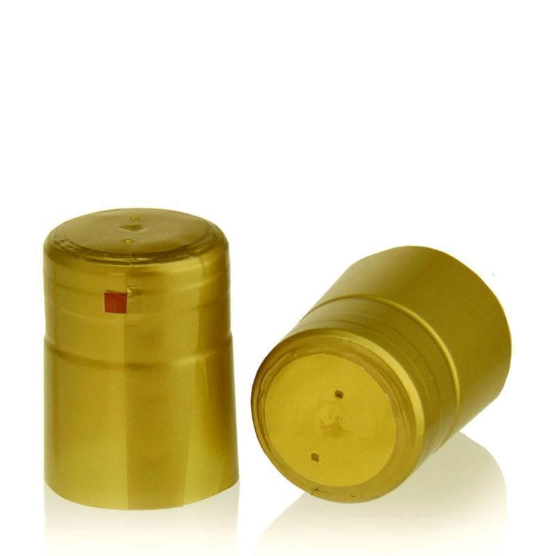 Cápsula termoencogible 32x41, plástico de PVC, dorado