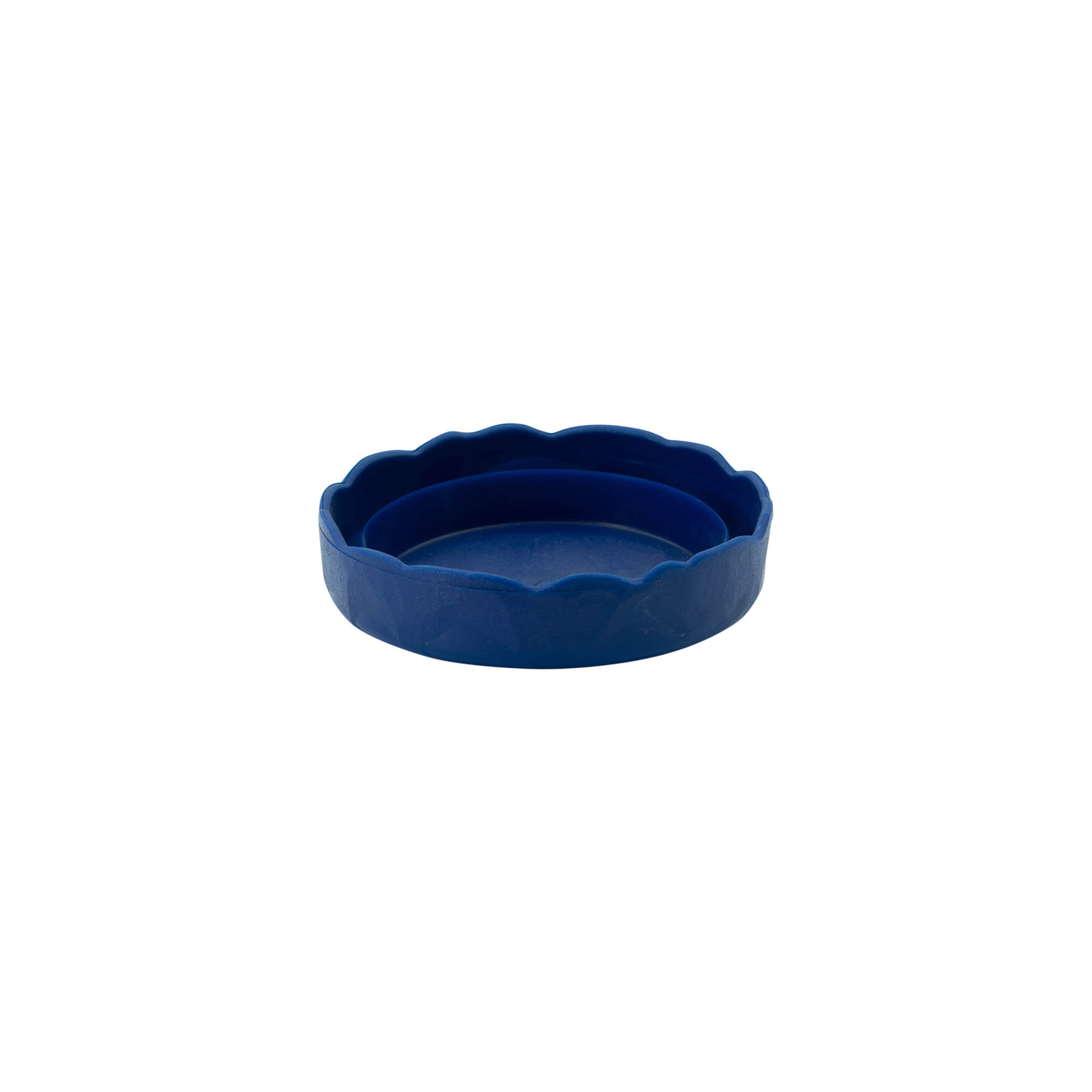 Tapa de solapa para olla de cerámica de cuello estrecho, plástico HDPE, azul