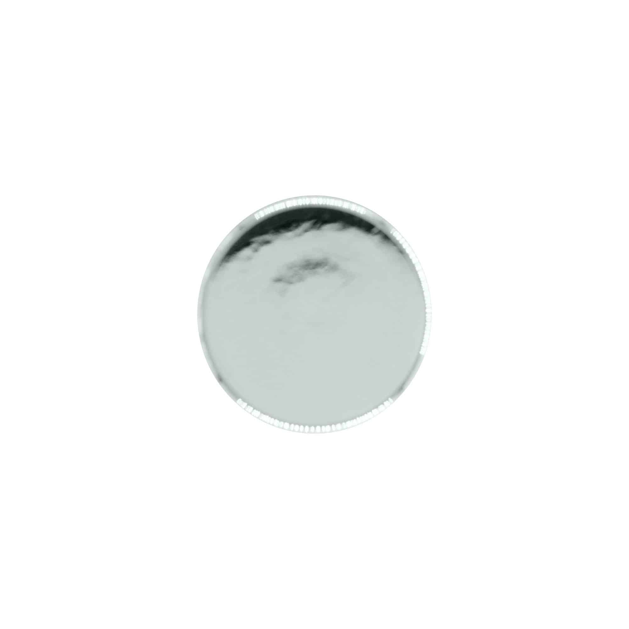 Tapón de rosca, ABS, plateado, para boca: GPI 28/400
