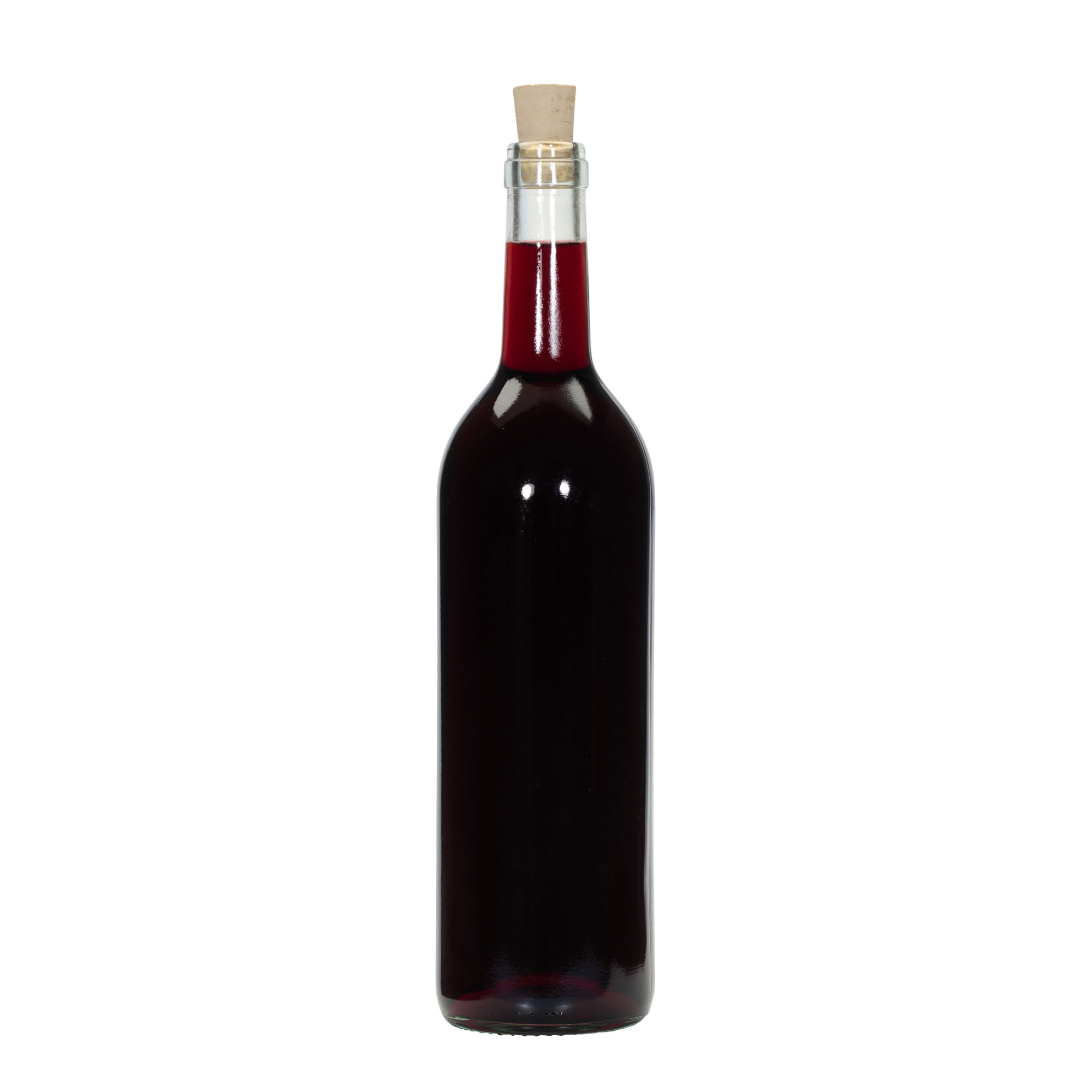 Botella de vidrio de 750 ml «Bordeaux Tradition», boca: corcho