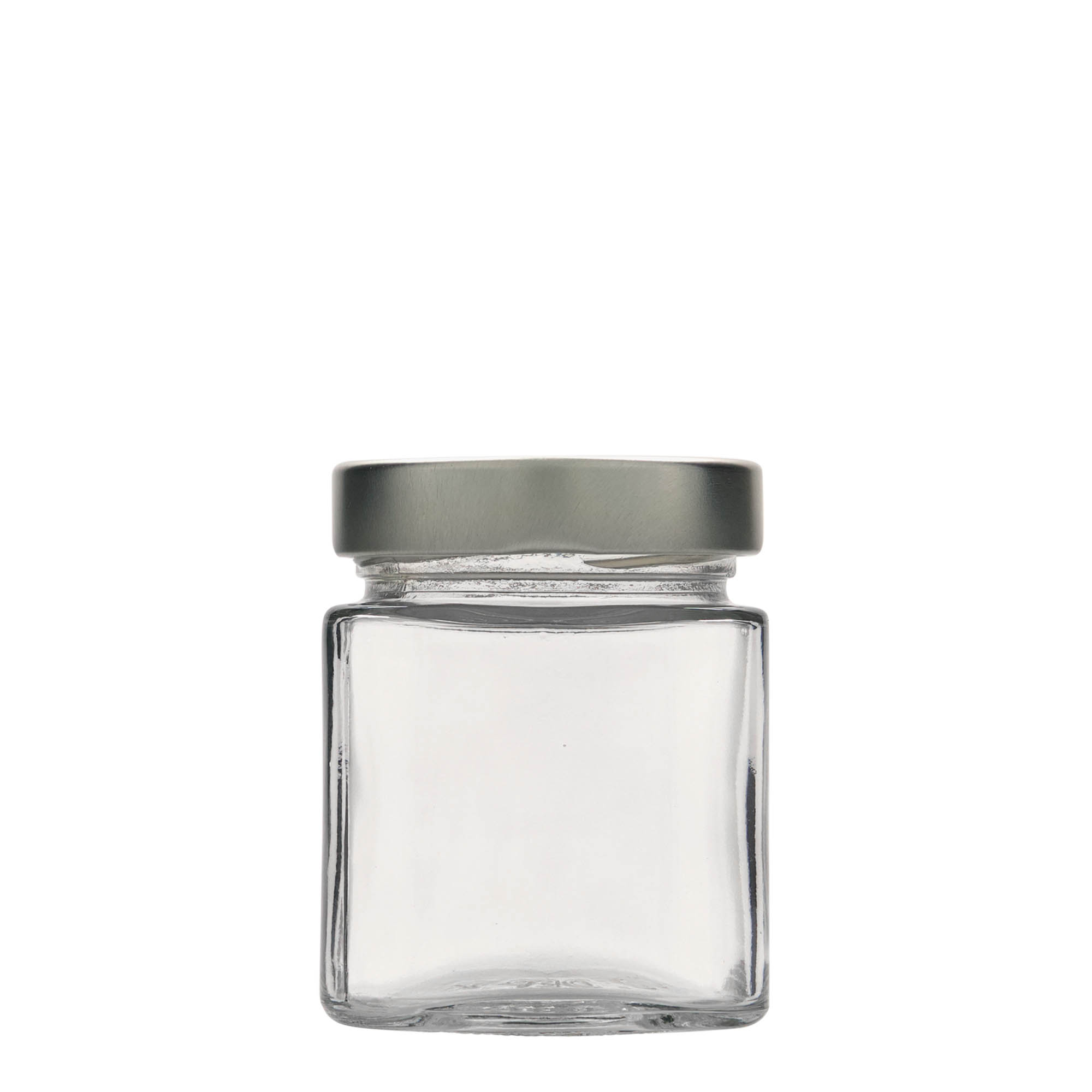 212 ml tarro cuadrado 'Ikarus', boca: Deep-Twist-Off (DTO 63)