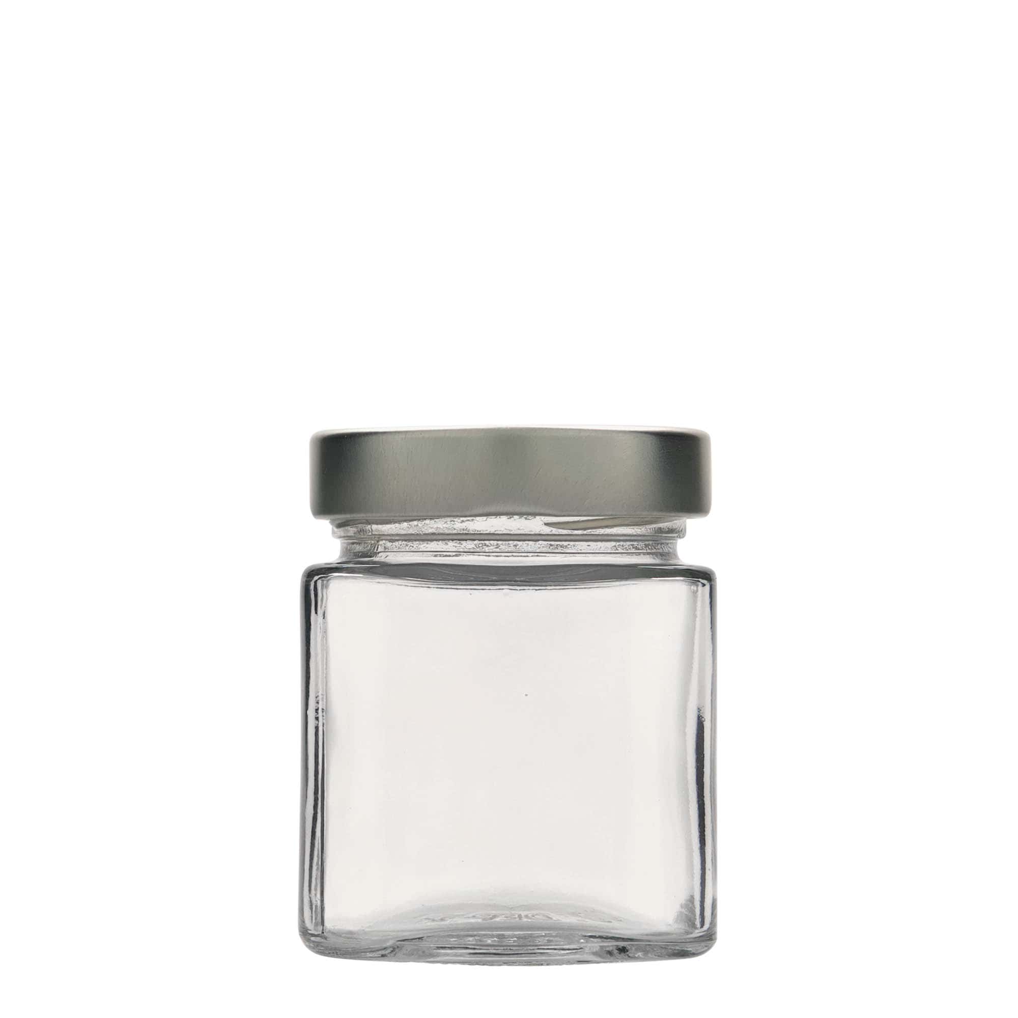 212 ml tarro cuadrado 'Ikarus', boca: Deep-Twist-Off (DTO 63)