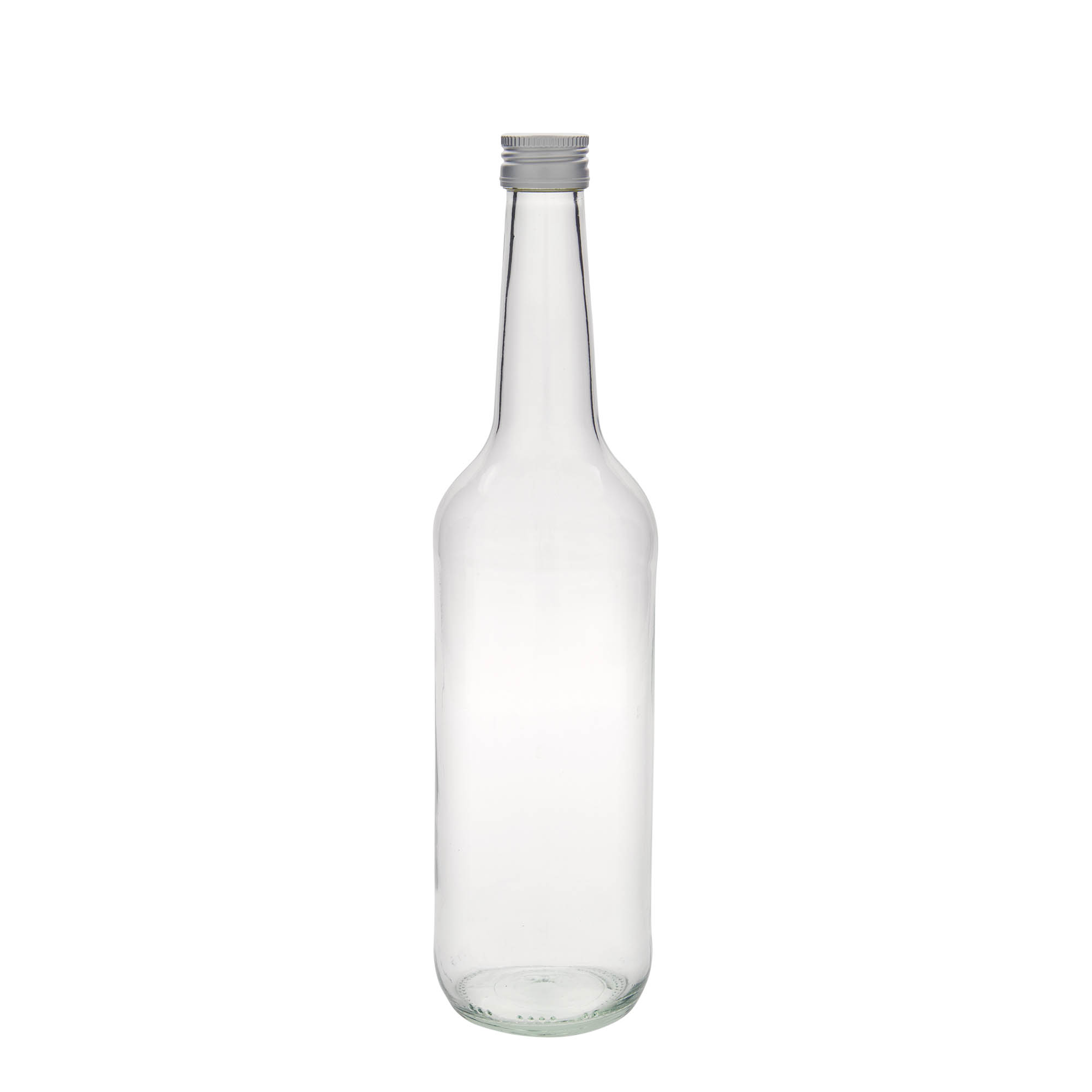 Botella de vidrio de 700 ml con cuello recto, boca: PP 28