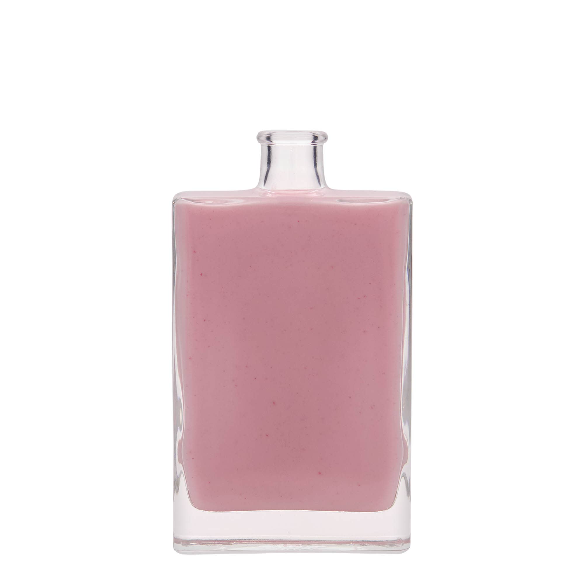 Botella de vidrio de 350 ml 'Julia', rectangular, boca: corcho