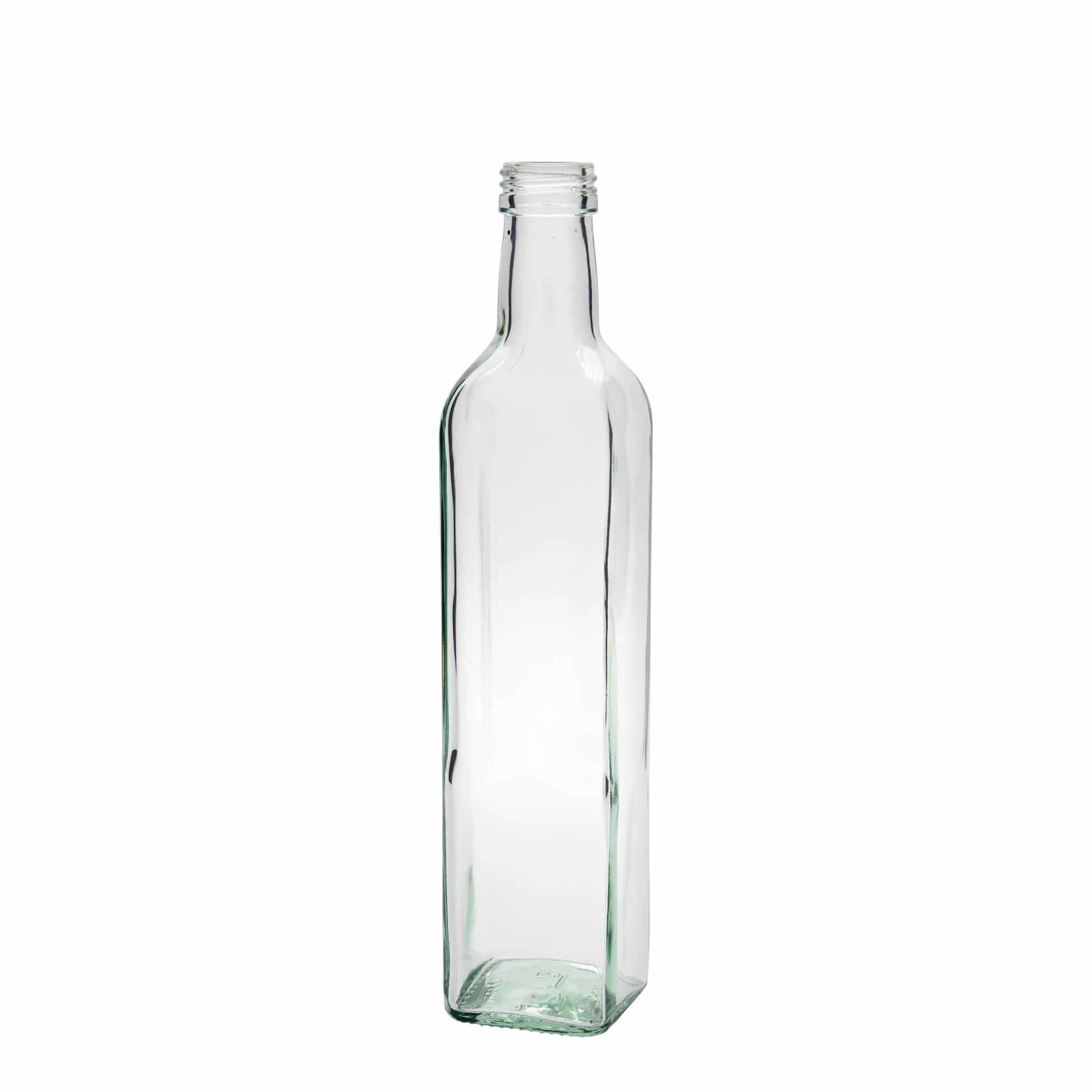 Botella de vidrio de 500 ml 'Marasca', cuadrada, boca: PP 31,5
