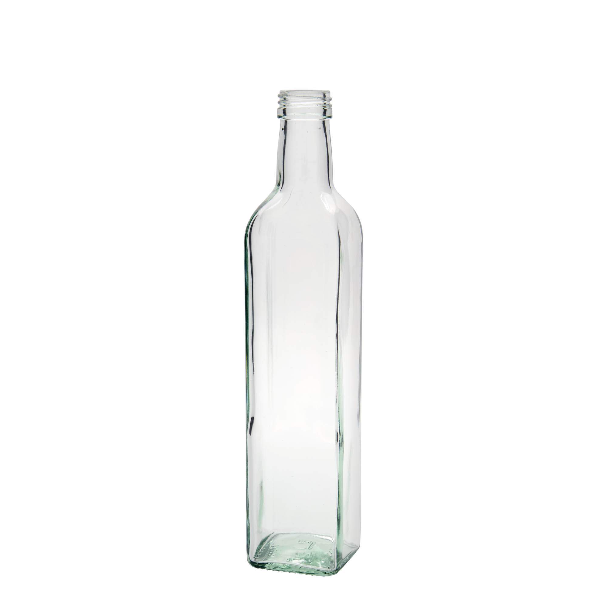 Botella de vidrio de 500 ml «Marasca», cuadrada, boca: PP 31,5