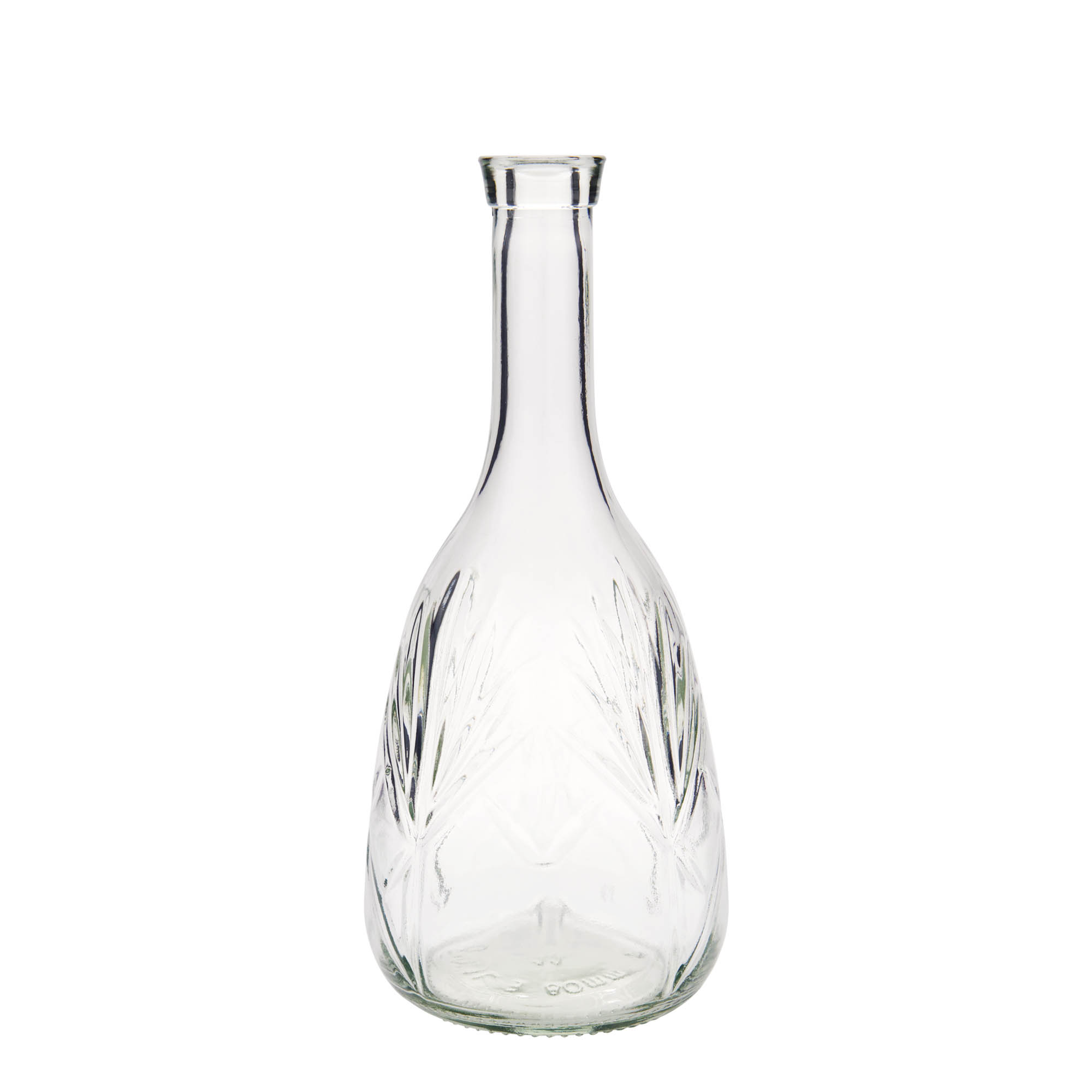 Botella de vidrio de 1.000 ml «Reliefa», boca: corcho