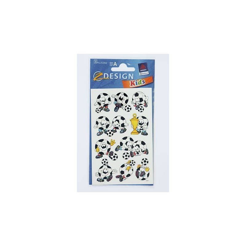 Zweckform Pegatinas 'Balones de fútbol con caras', papel, multicolor Zweckform Pegatinas 'Balones de fútbol con caras', papel, multicolor