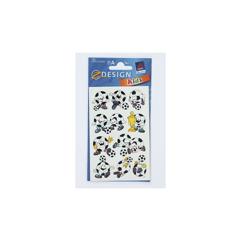 Zweckform Pegatinas 'Balones de fútbol con caras', papel, multicolor Zweckform Pegatinas 'Balones de fútbol con caras', papel, multicolor