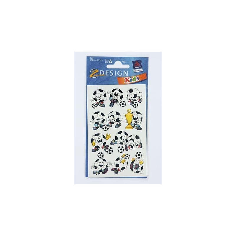 Zweckform Pegatinas «Balones de fútbol con caras», papel, multicolor