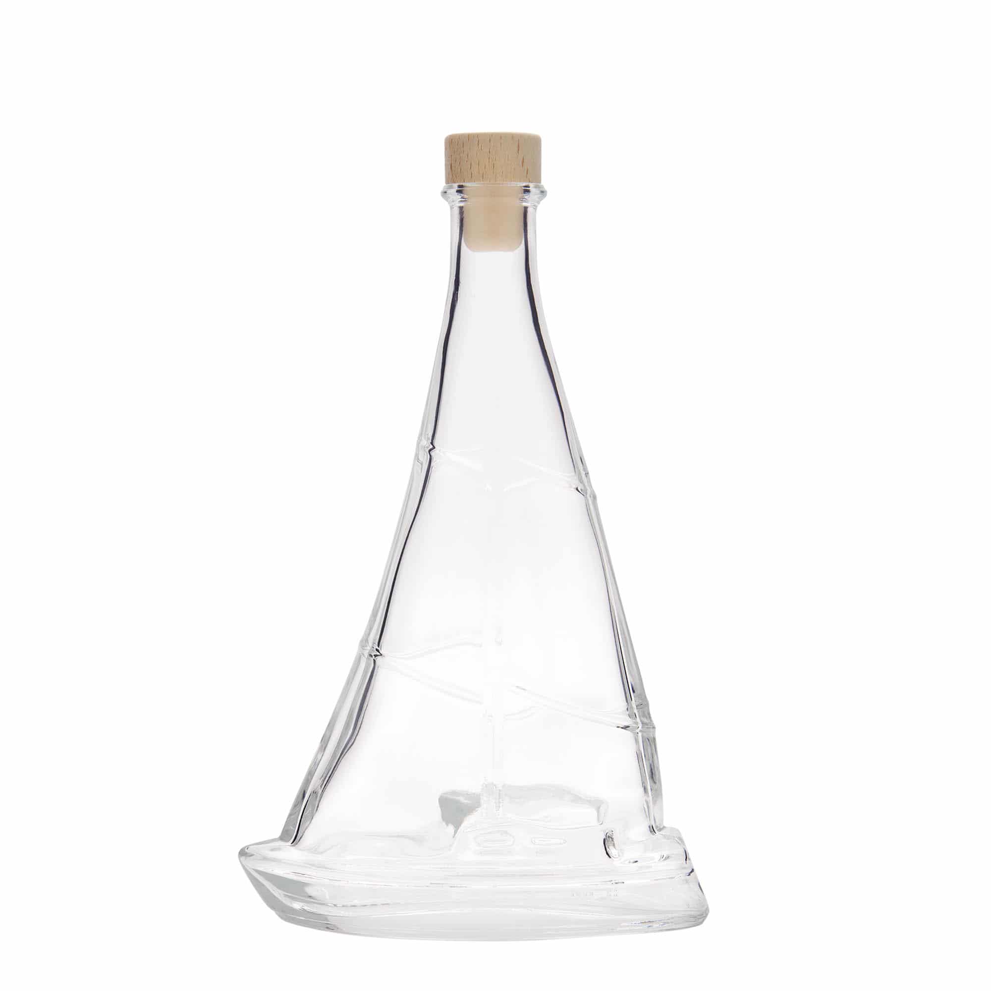 Botella de vidrio 'Velero' de 350 ml, boca: corcho