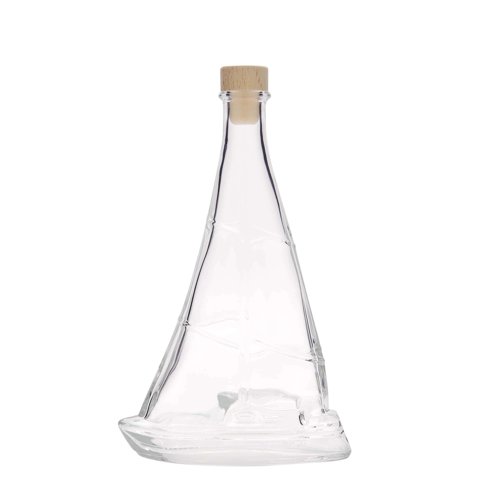 Botella de vidrio de 350 ml 'Velero', boca: corcho