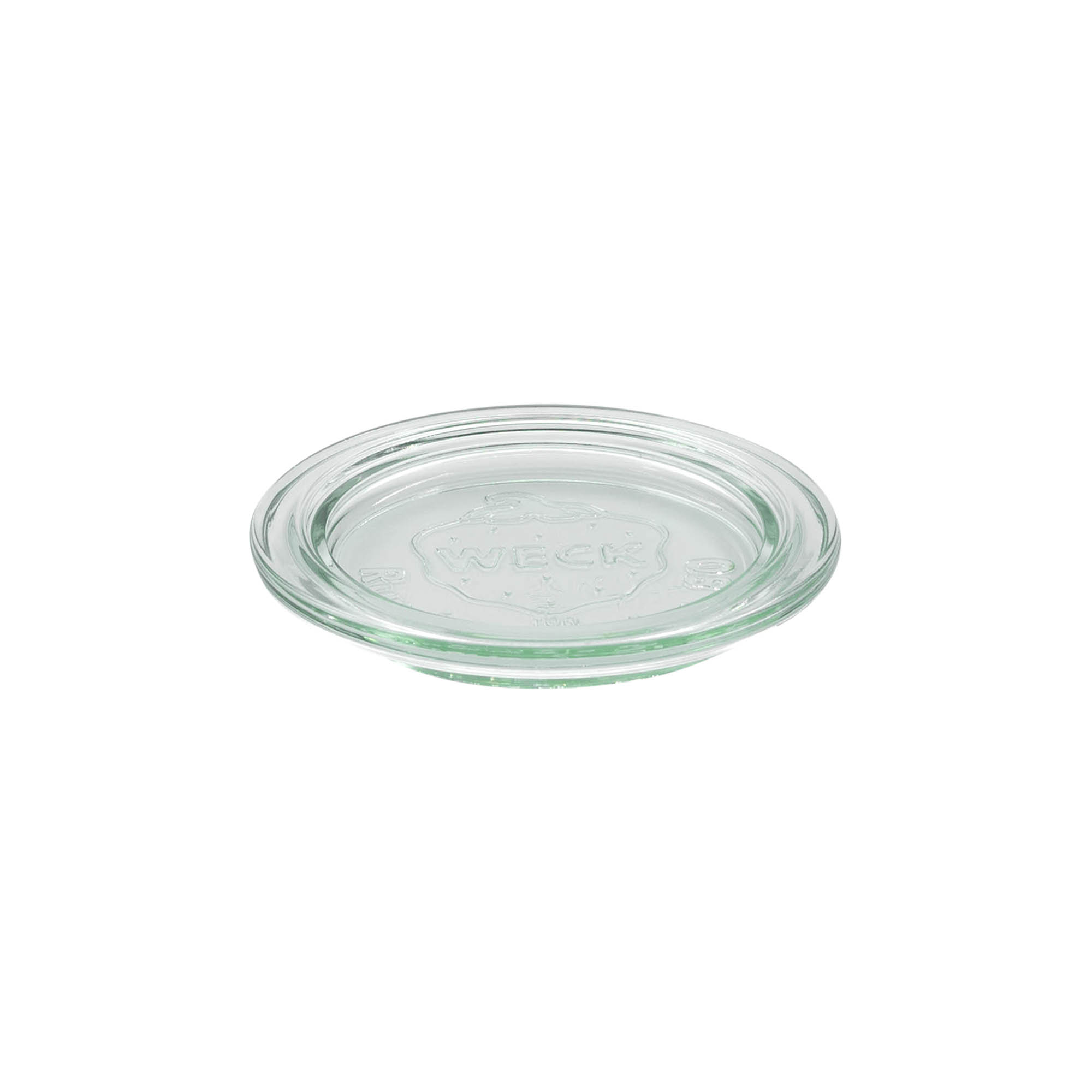 Tapa de vidrio WECK con borde redondo, para boca: RR80 Tapa de vidrio WECK con borde redondo, para boca: RR80
