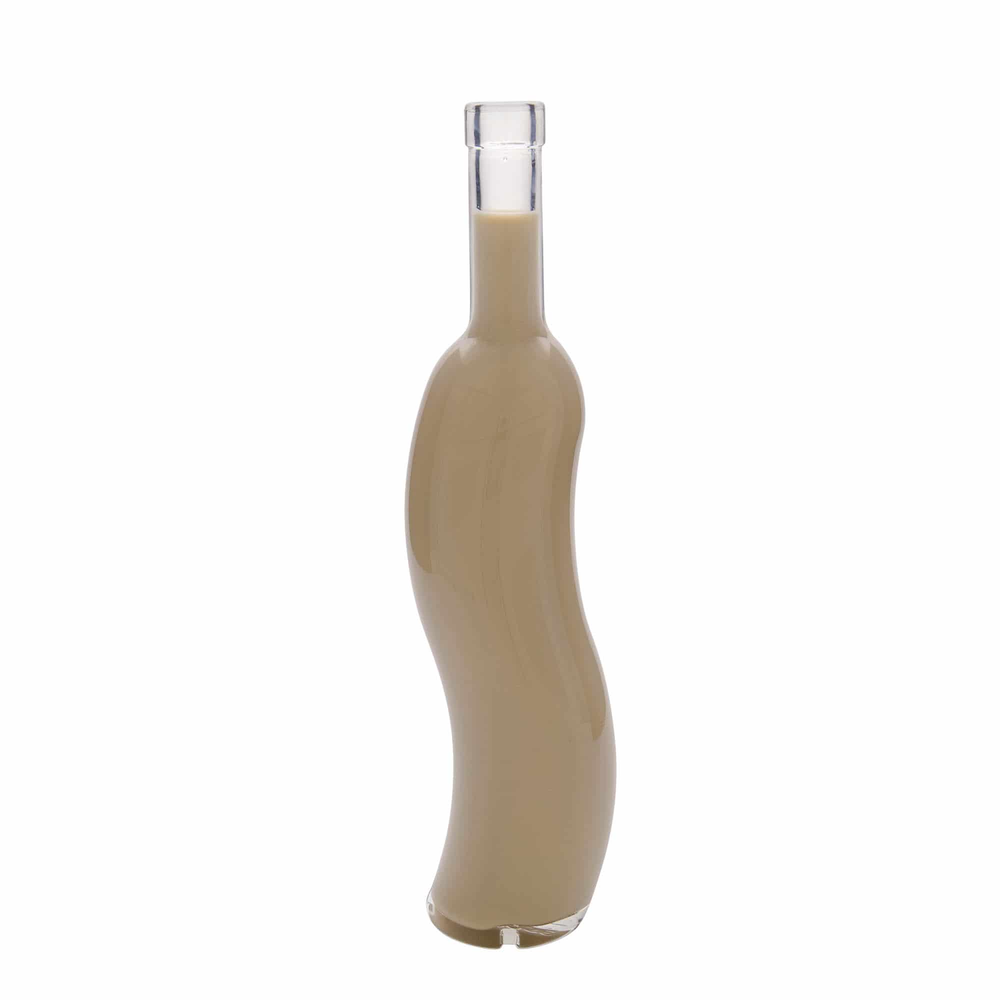 Botella de vidrio 'La-Ola' de 500 ml, semicircular, boca: corcho