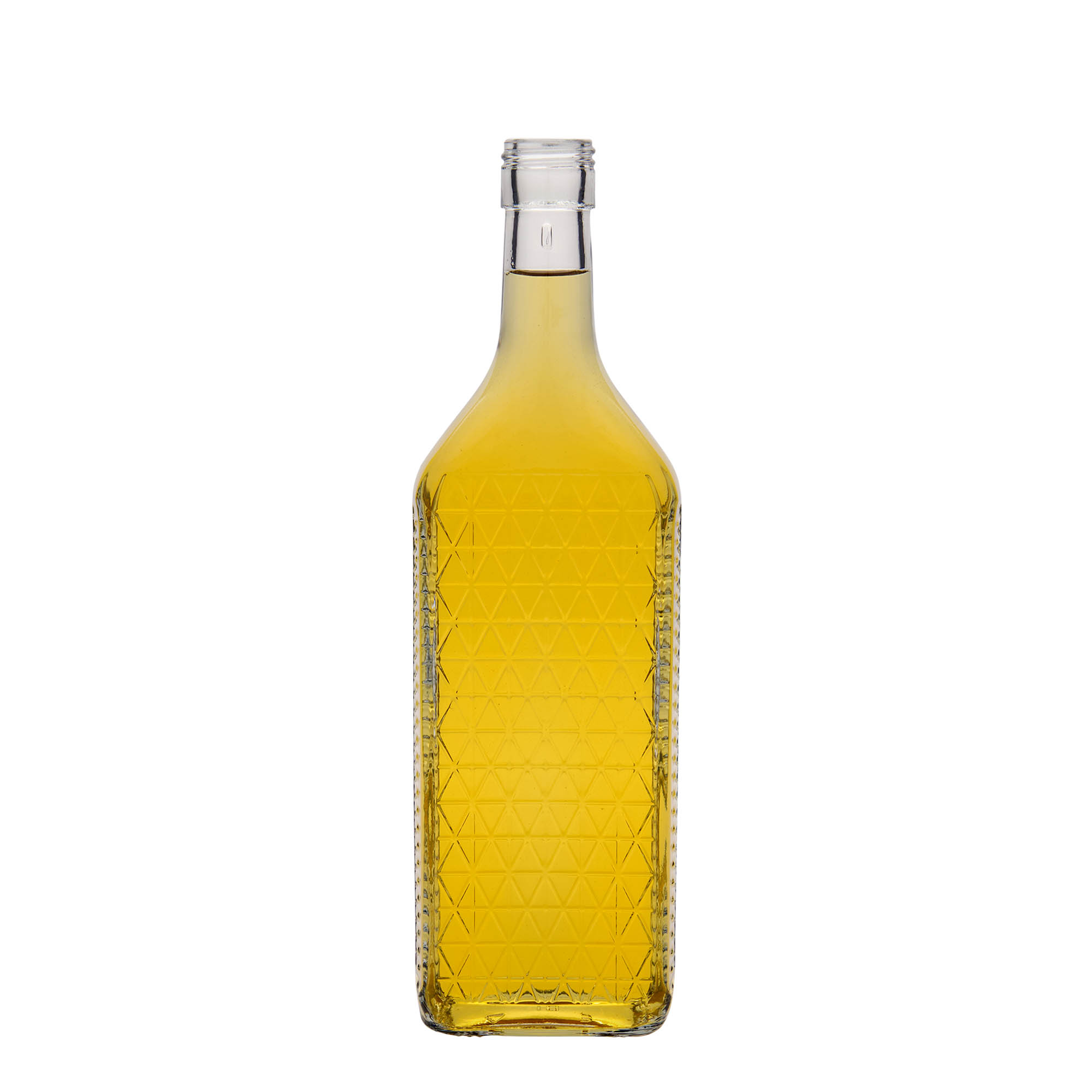 Botella de vidrio de 700 ml 'Caruso', rectangular, boca: PP 31,5 Botella de vidrio de 700 ml 'Caruso', rectangular, boca: PP 31,5