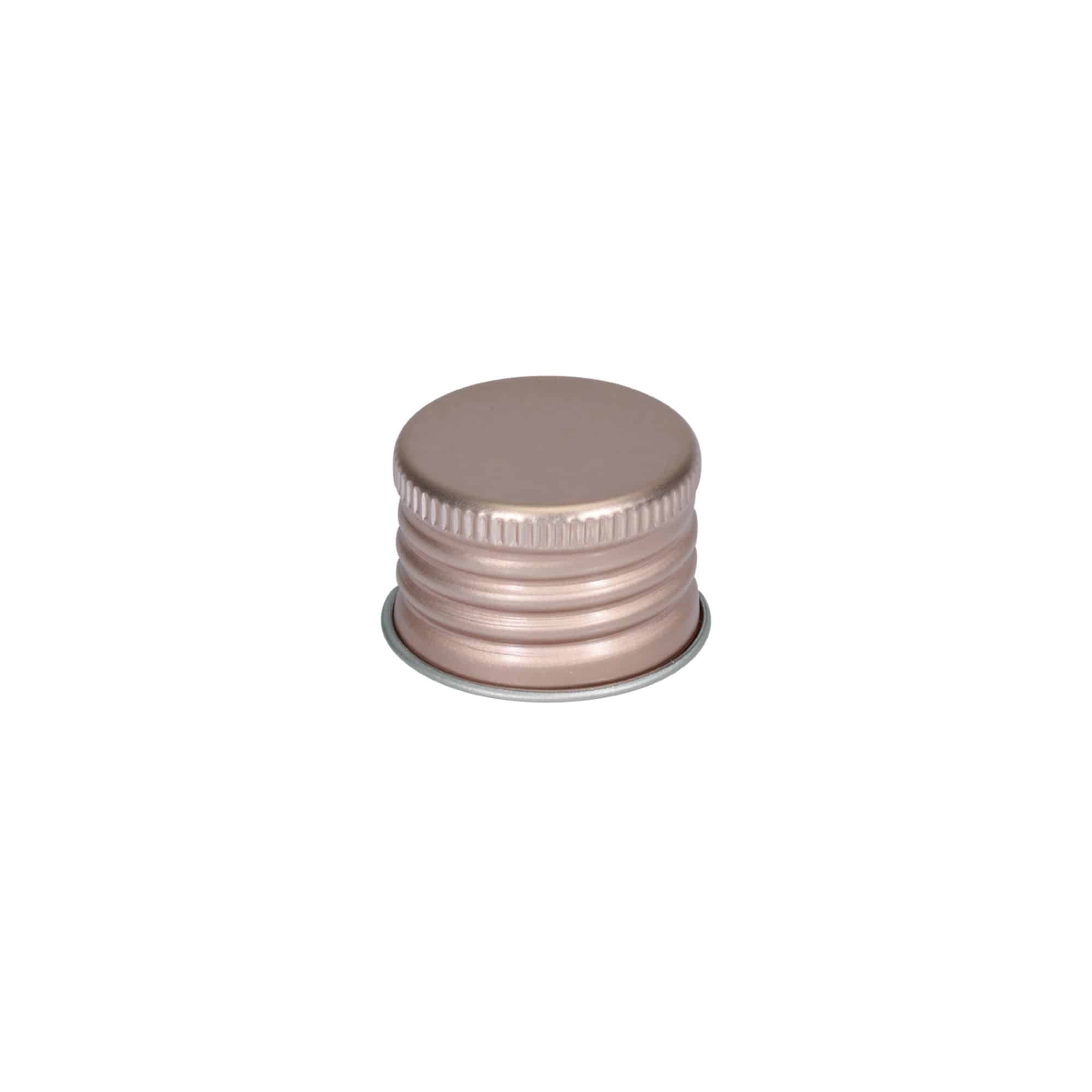 Tapón de rosca, metal, rosa, para boca: 24/410 Tapón de rosca, metal, rosa, para boca: 24/410