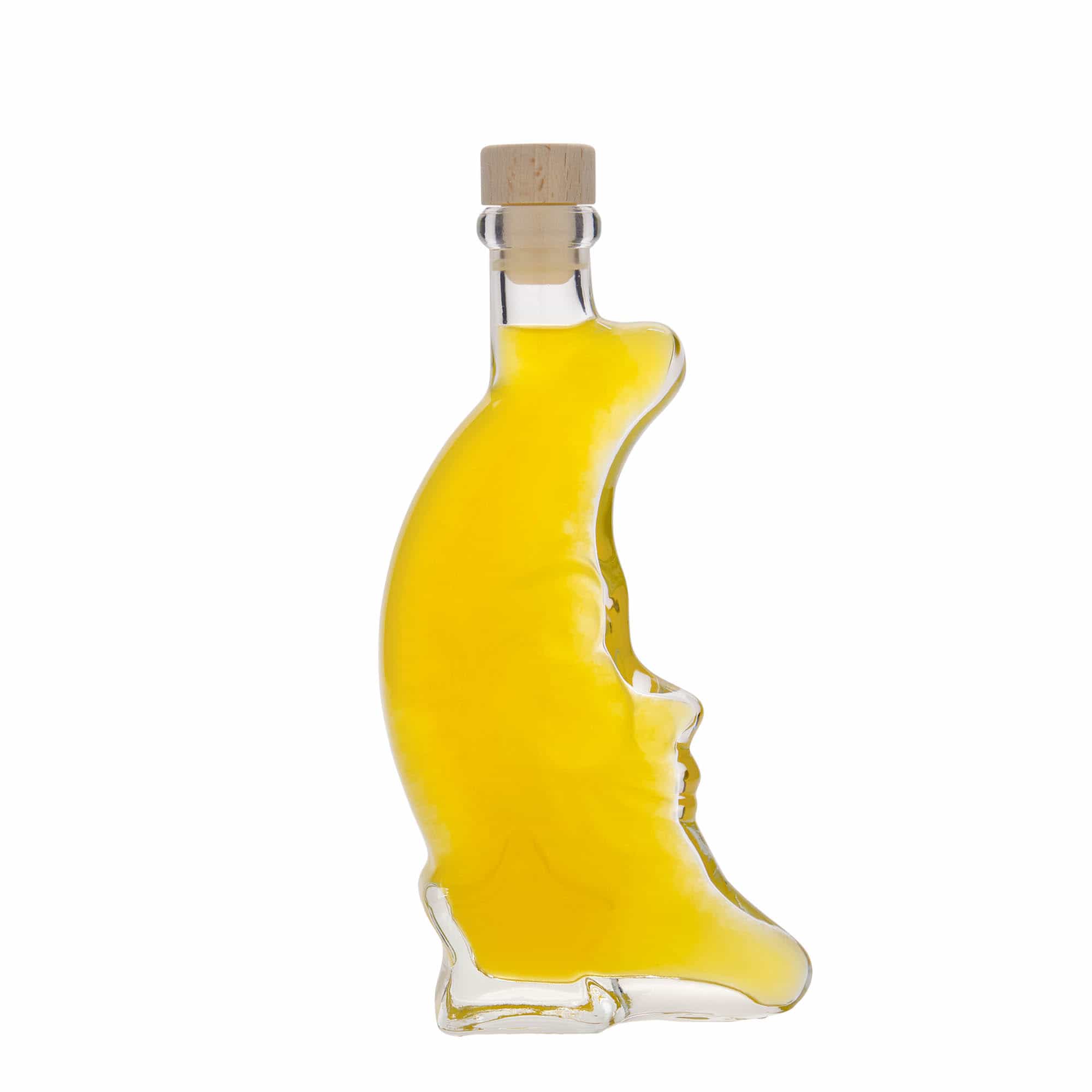 Botella de vidrio 'Luna' de 200 ml, boca: corcho