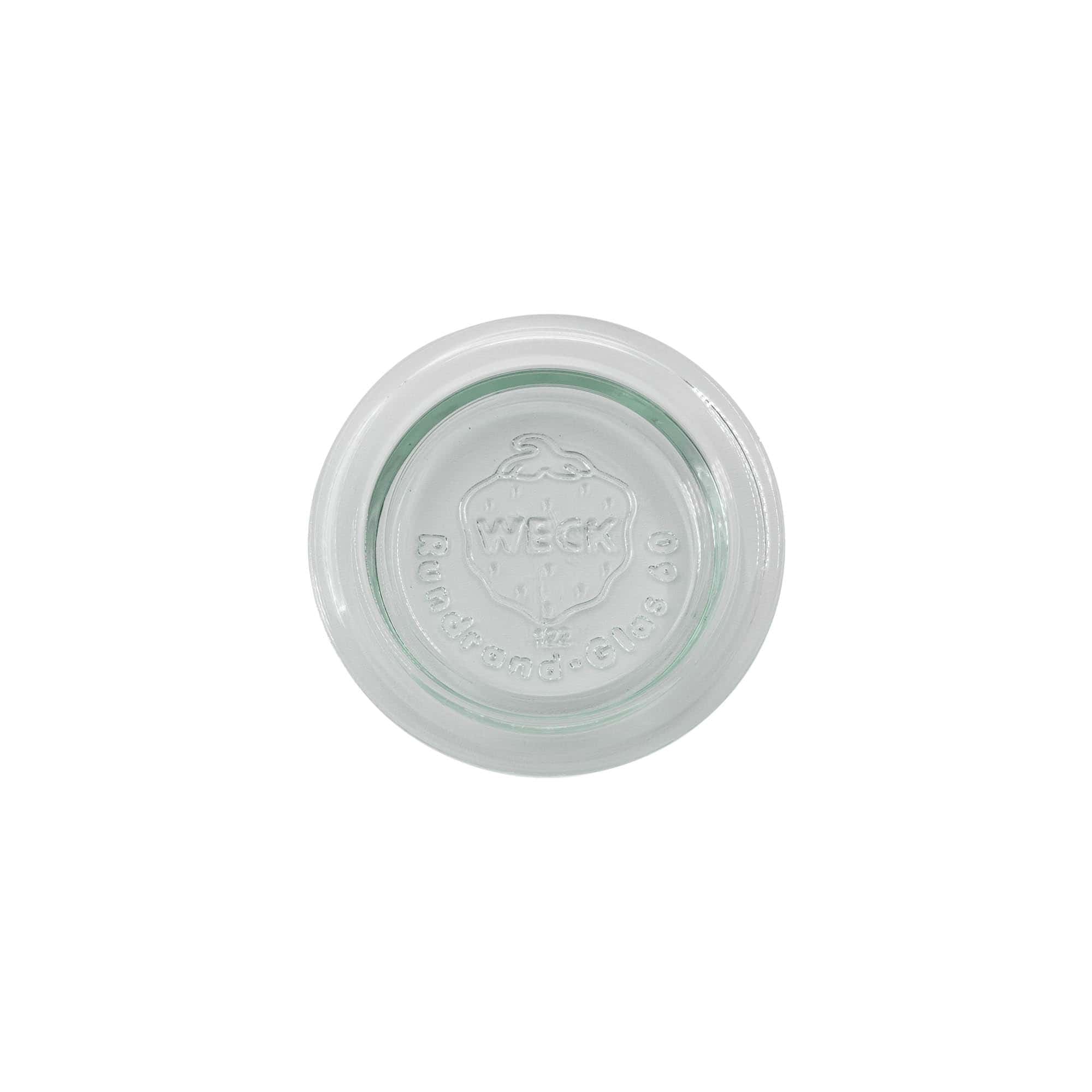 Tapa de vidrio WECK, borde redondo #, para boca: RR60