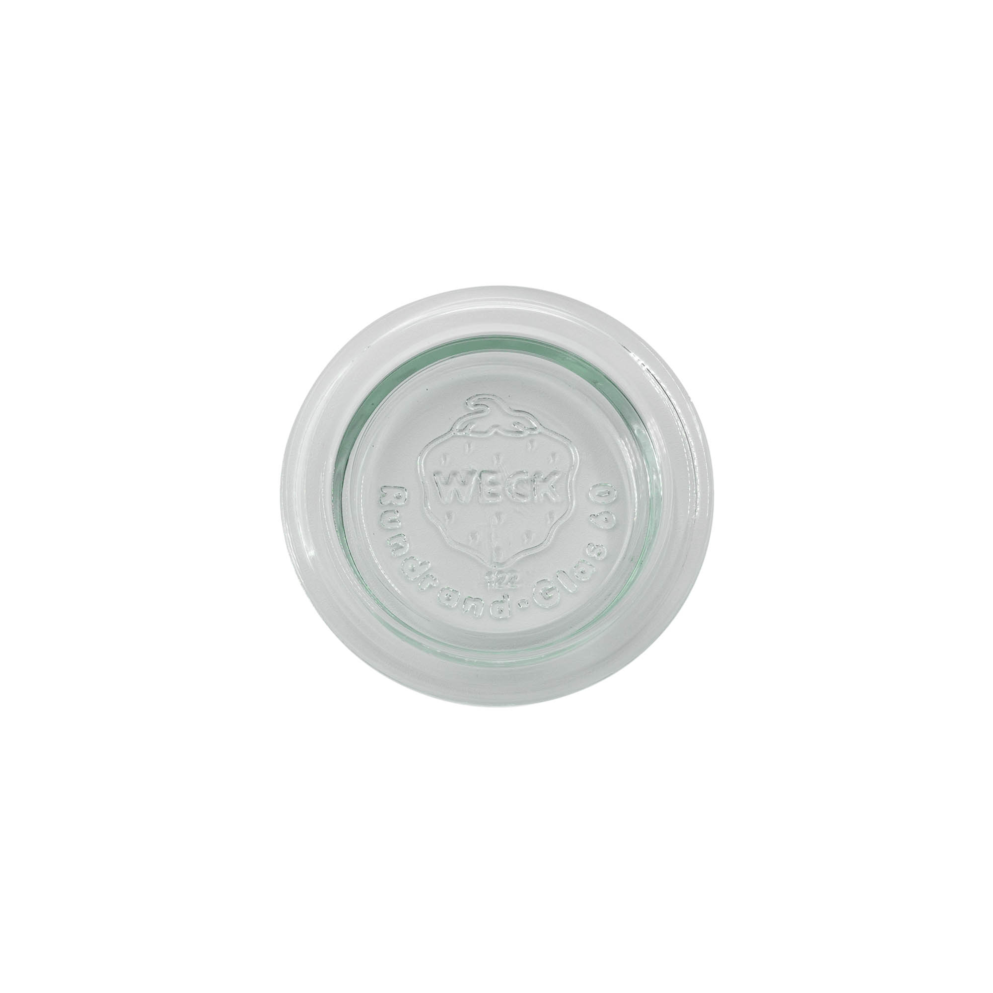 Tapa de vidrio WECK, borde redondo #, para boca: RR60 Tapa de vidrio WECK, borde redondo #, para boca: RR60