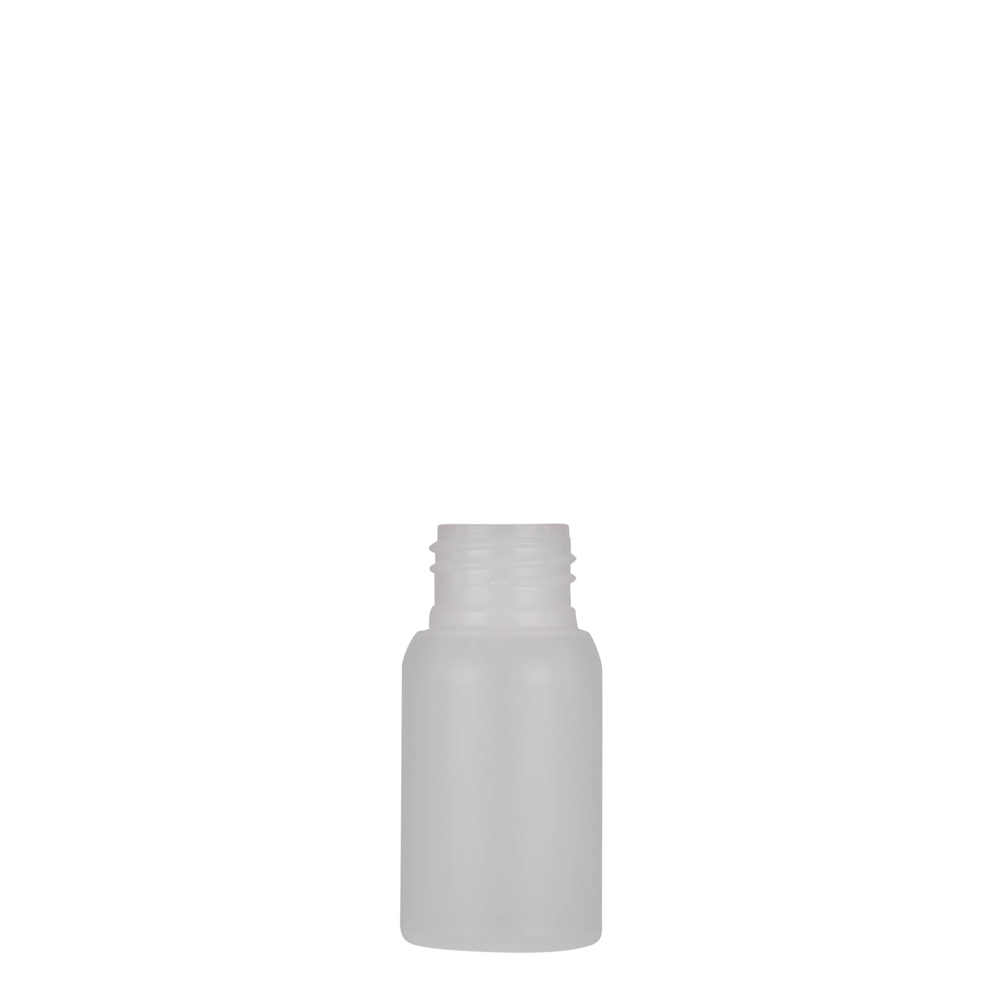 Botella de plástico de 30 ml 'Tuffy', HDPE, natural, boca: 24/410