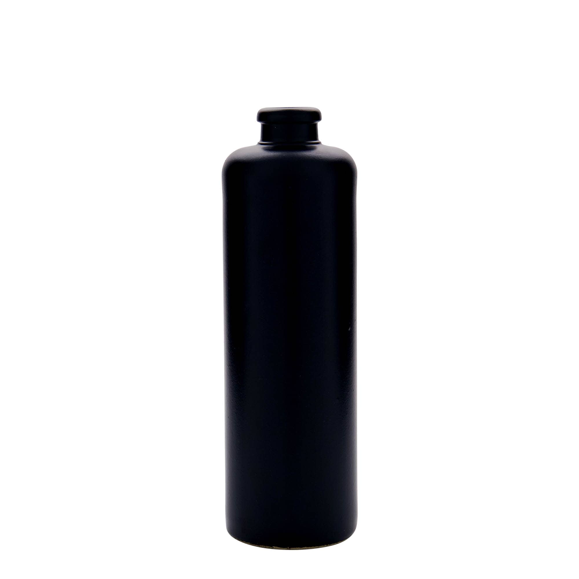 Jarra de barro de 500 ml, gres, negro, boca: corcho Jarra de barro de 500 ml, gres, negro, boca: corcho