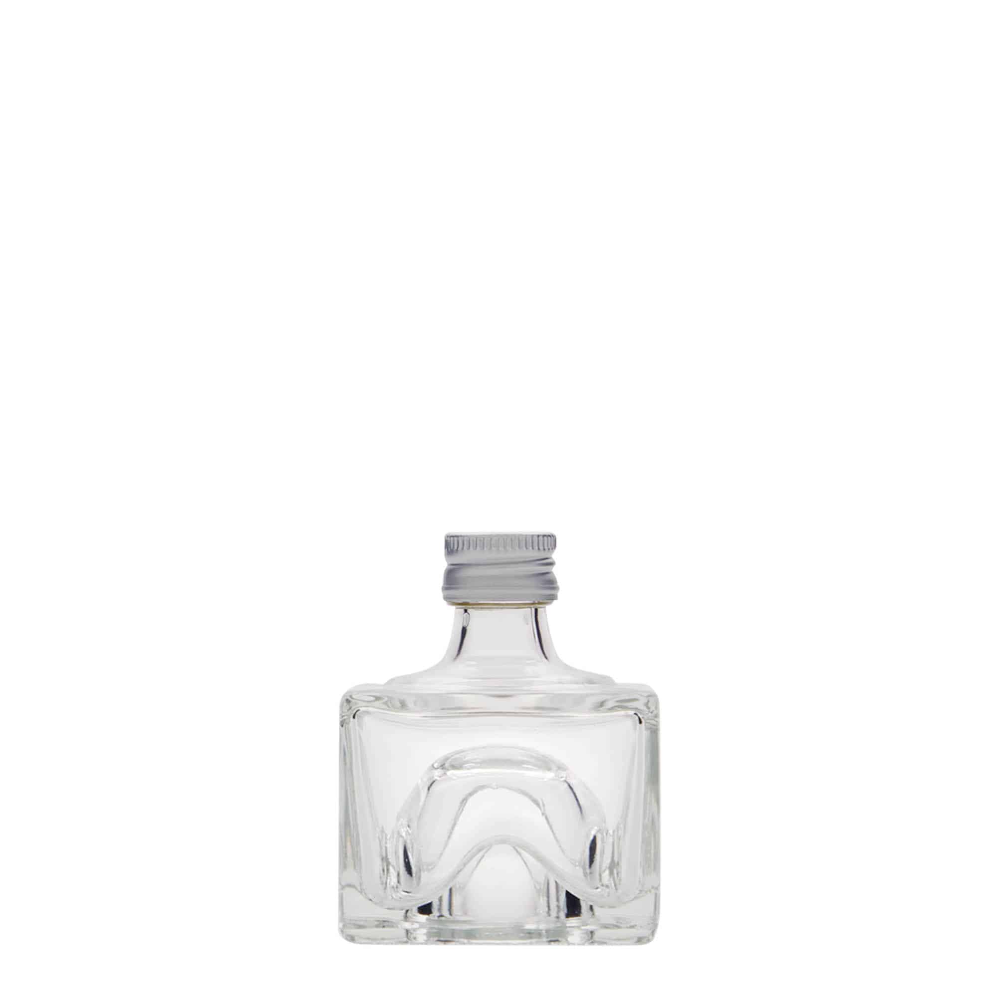 Botella de vidrio 'Cocolores' de 40 ml, cuadrada, boca: PP 18
