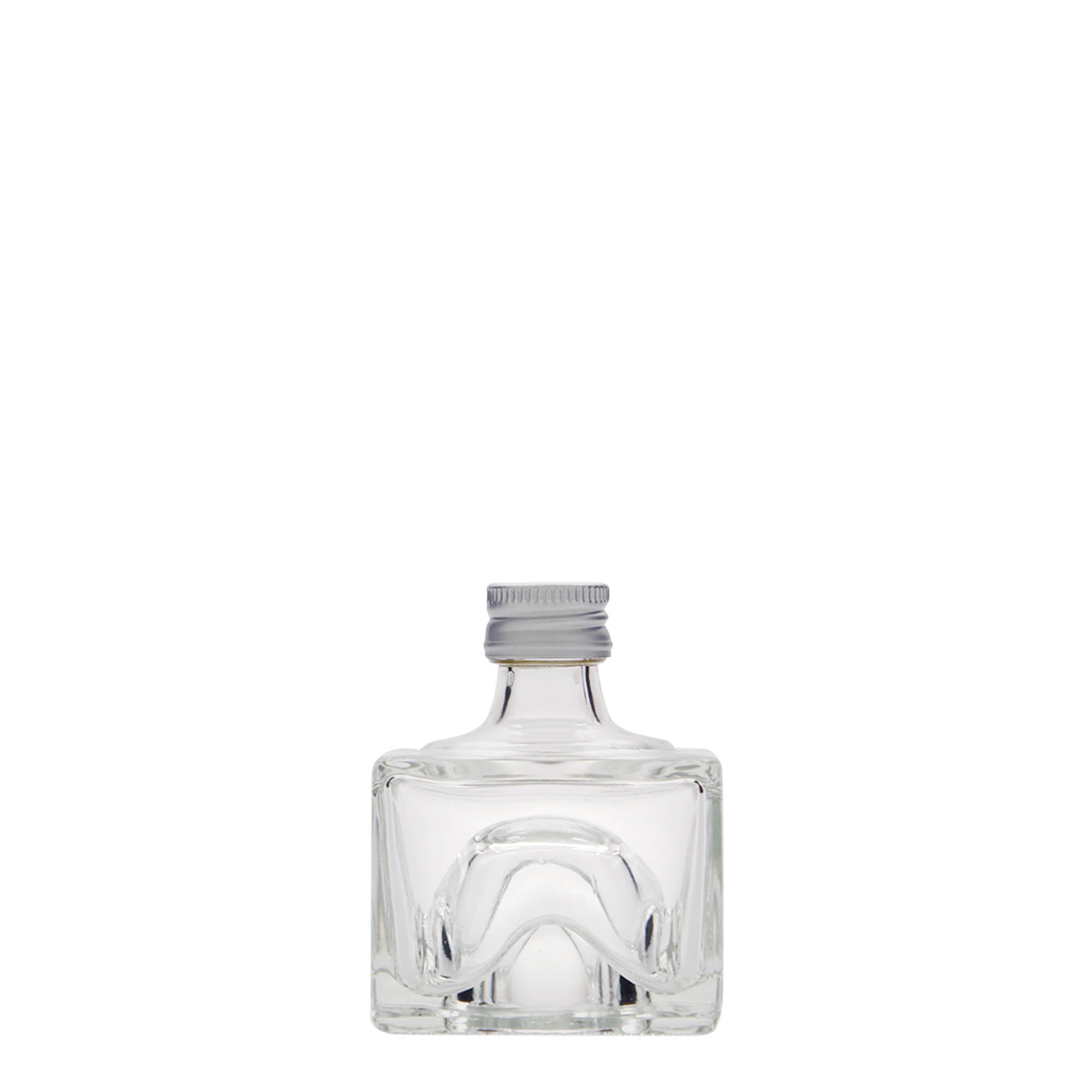 Botella de vidrio de 40 ml 'Cocolores', cuadrada, boca: PP 18