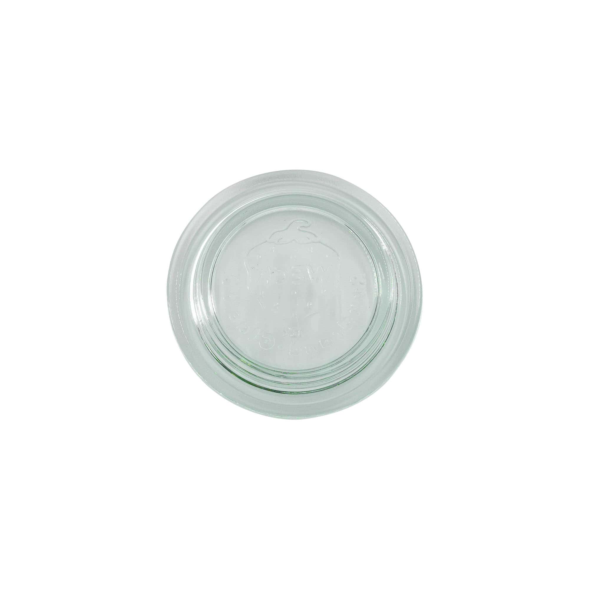 Tapa de vidrio WECK, borde redondo #, para boca: RR60 Tapa de vidrio WECK, borde redondo #, para boca: RR60
