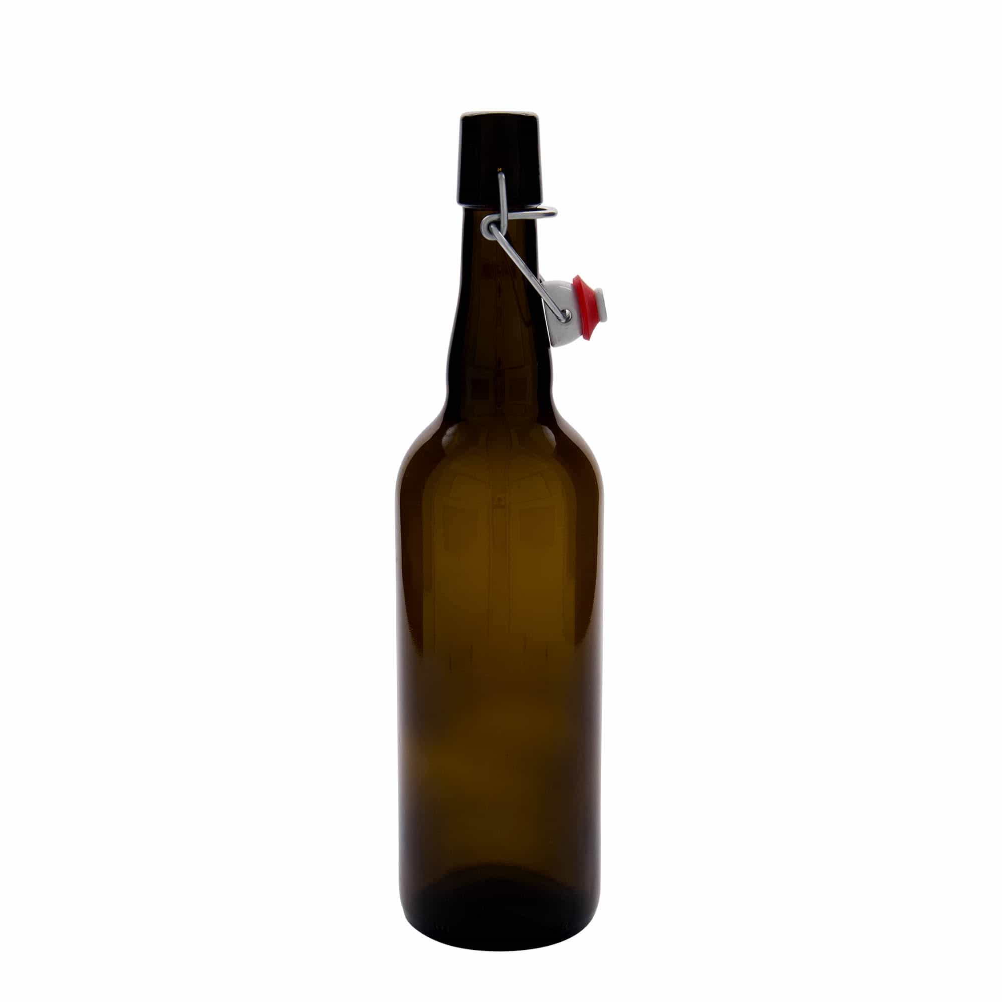 Botella de cerveza de 750 ml Bélgica, vidrio, marrón, boca: cierre de palanca