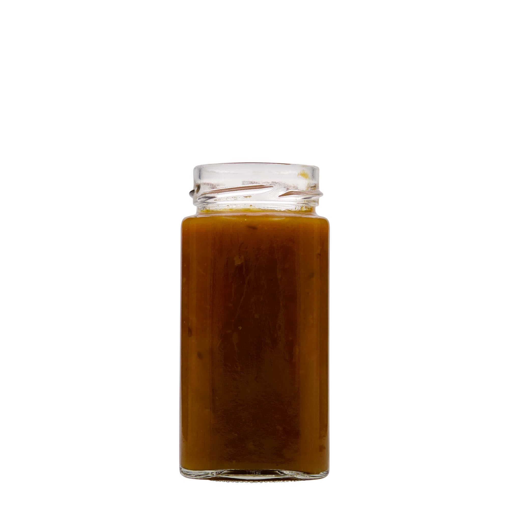 314 ml vaso cuadrado 'Funny', boca: Deep-Twist-Off (DTO 58)