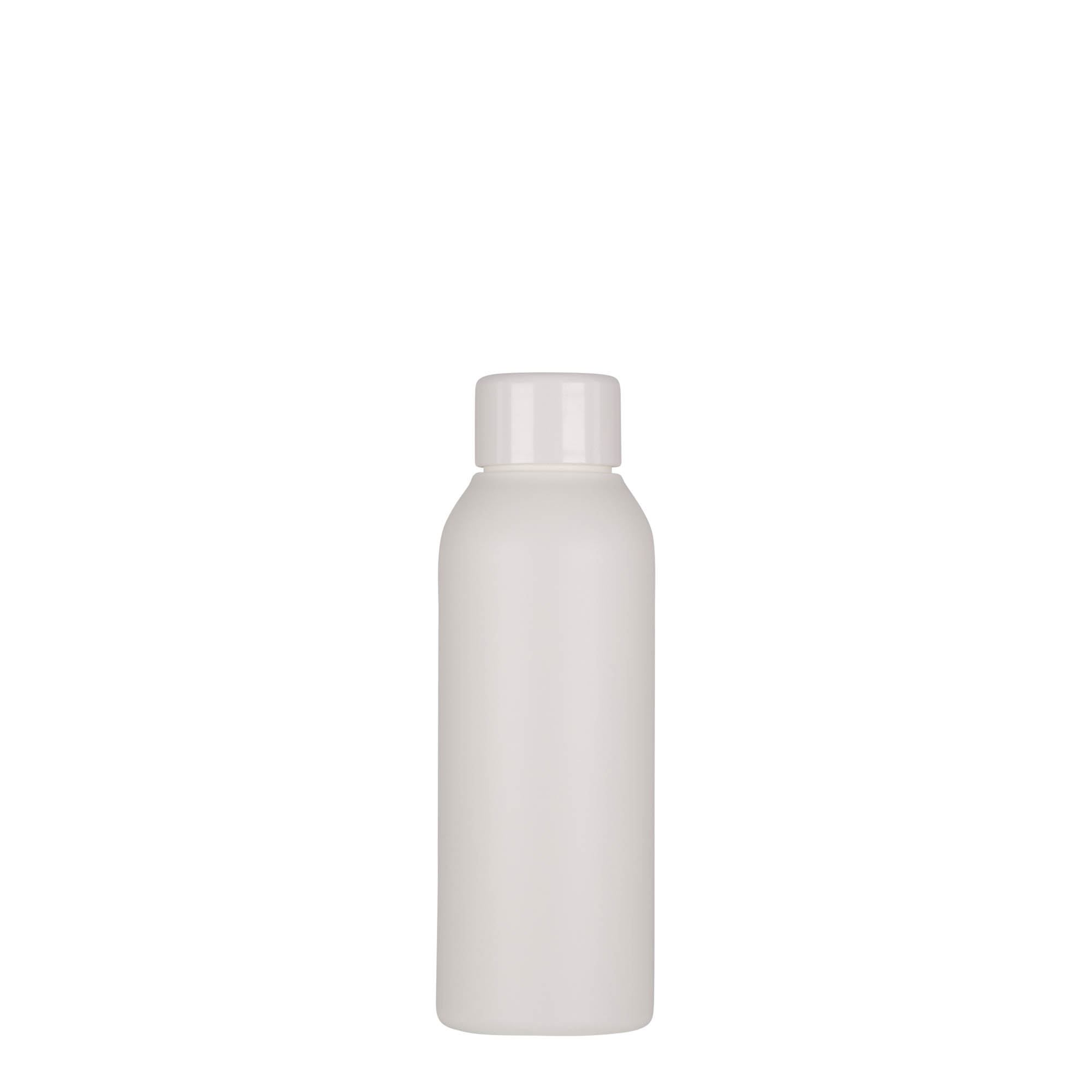Botella de plástico de 100 ml 'Tuffy', HDPE, blanca, boca: 24/410