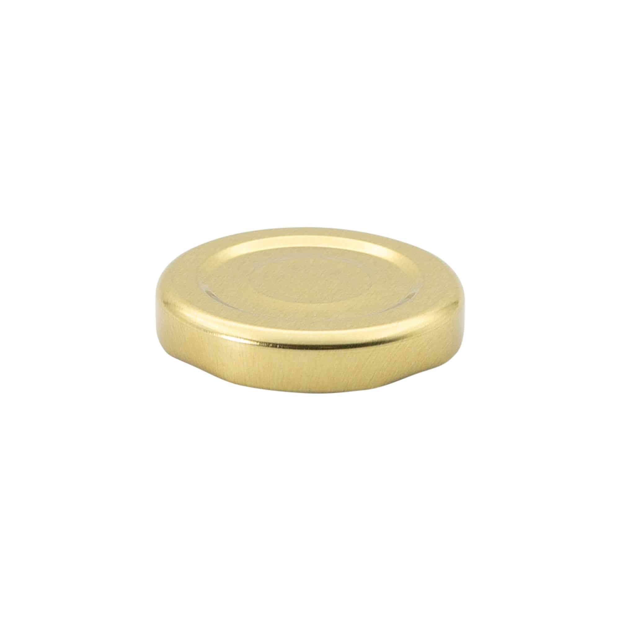 Tapa Twist-Off, hojalata, esterilizable, dorado, para boca: TO 43