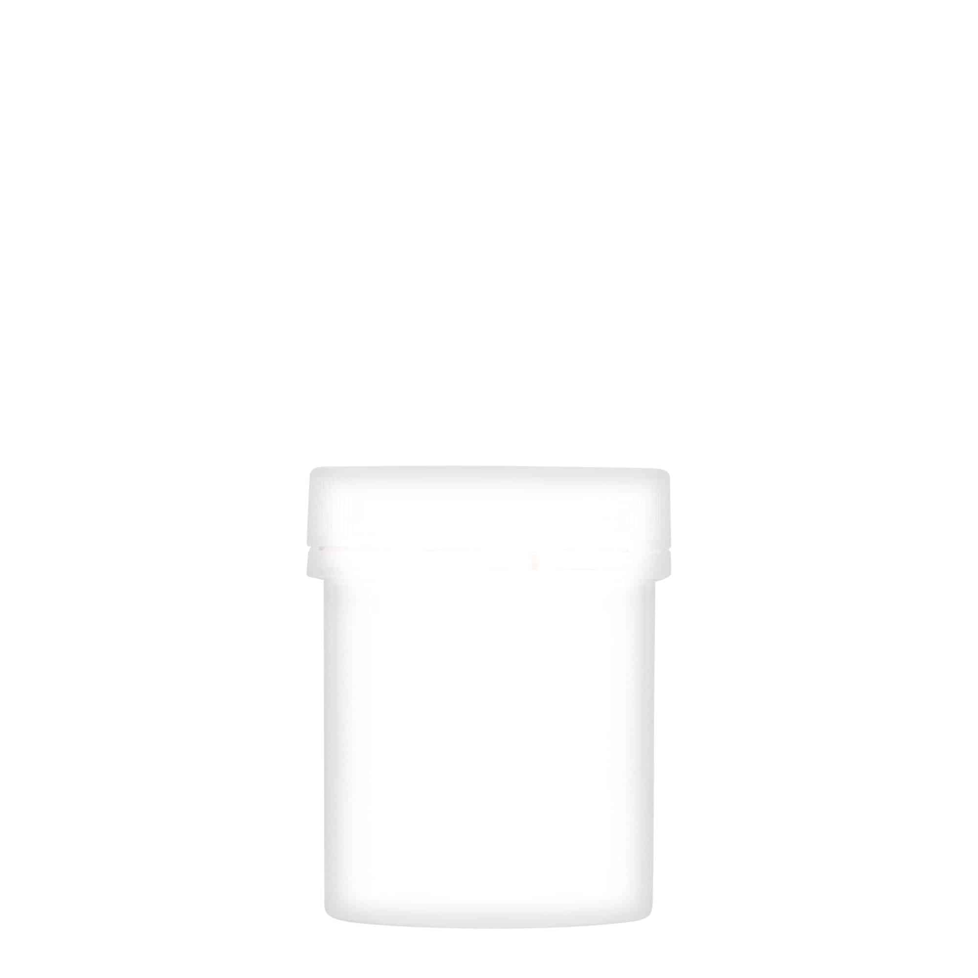 Bote de plástico 'Securilock' de 150 ml, PP, blanco, boca: tapón de rosca