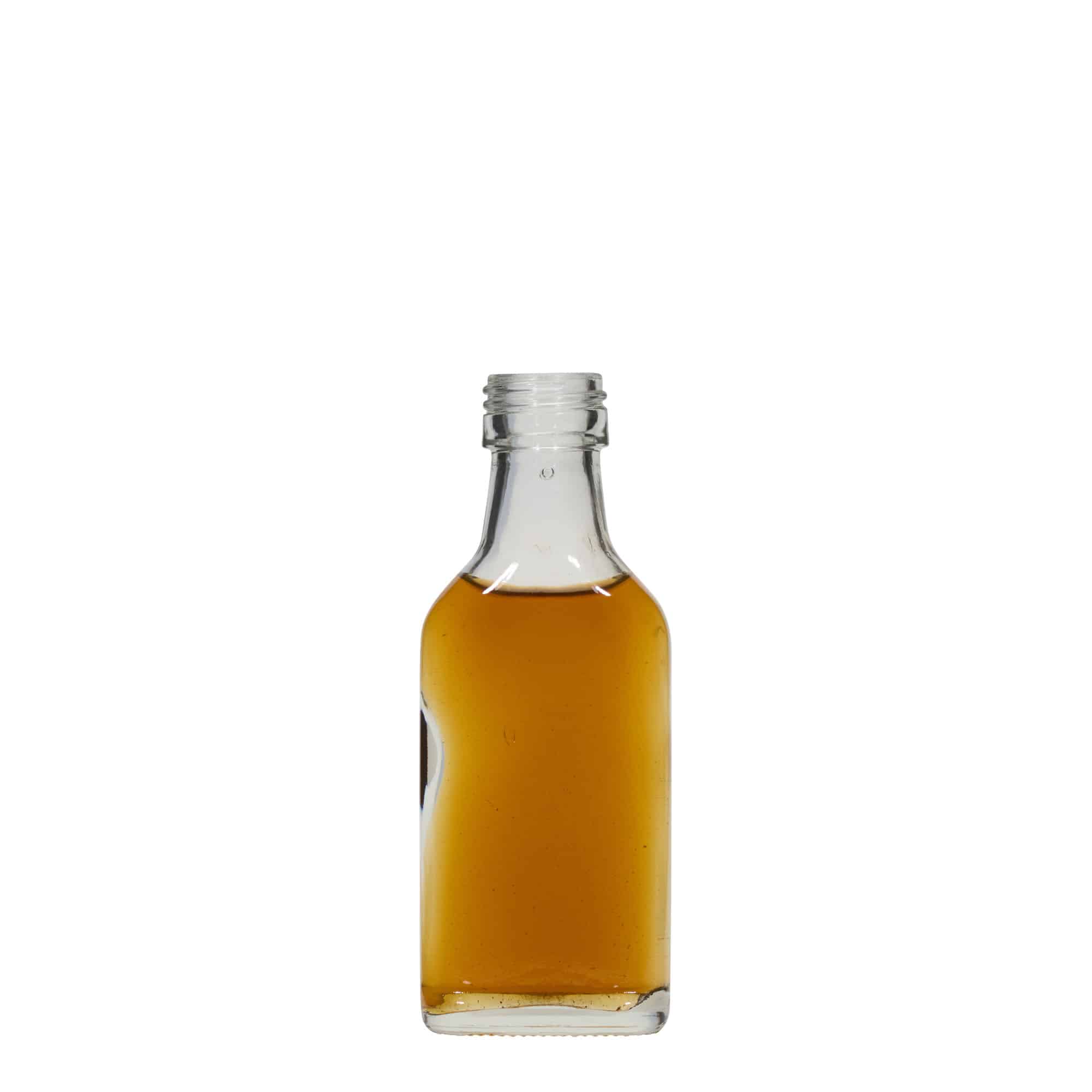 Botella de bolsillo de 40 ml, rectangular, boca: PP 22