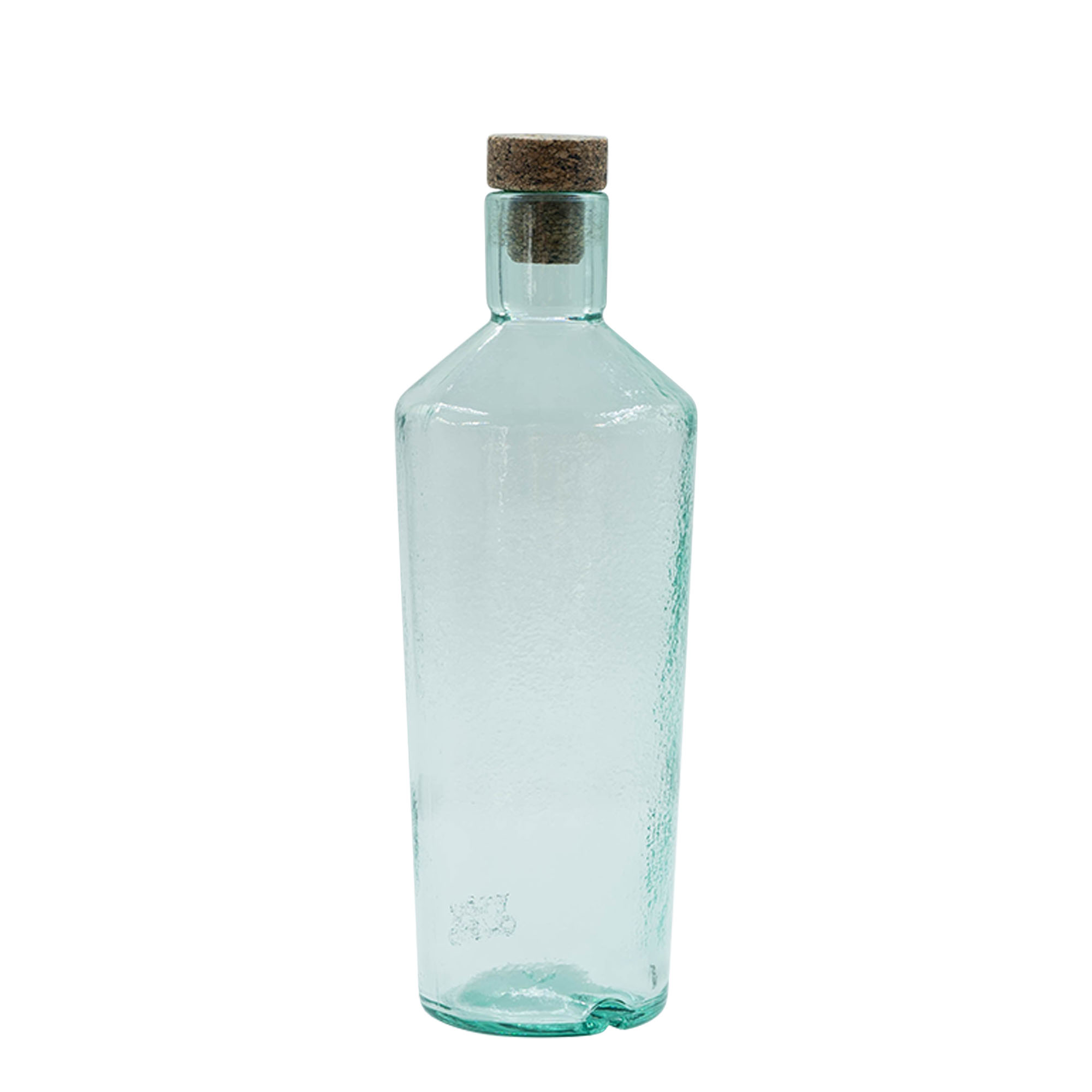 Botella de vidrio 'Primal' de 700 ml, boca: corcho, fabricada de forma salvaje