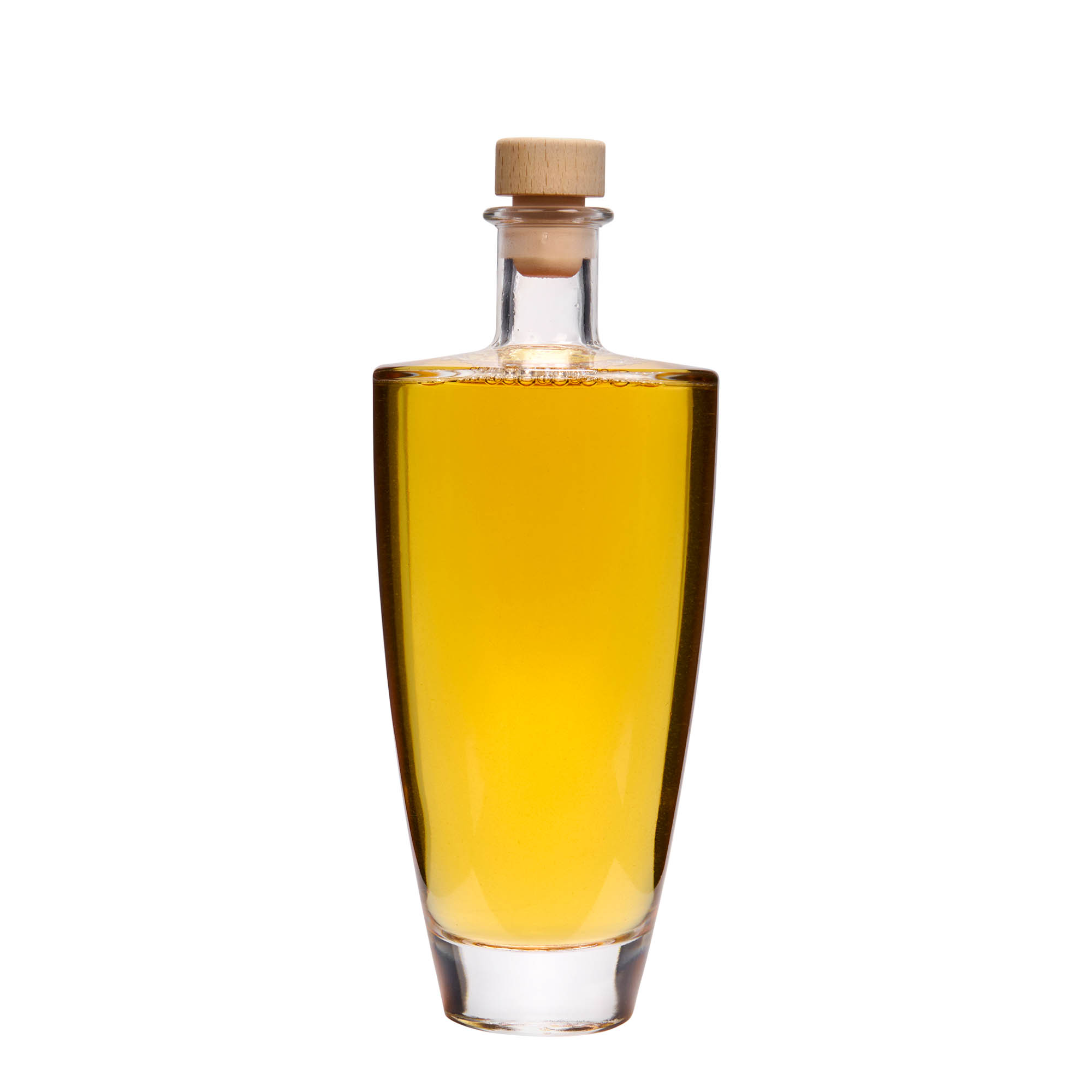 Botella de vidrio de 500 ml 'Vanessa', ovalada, boca: corcho